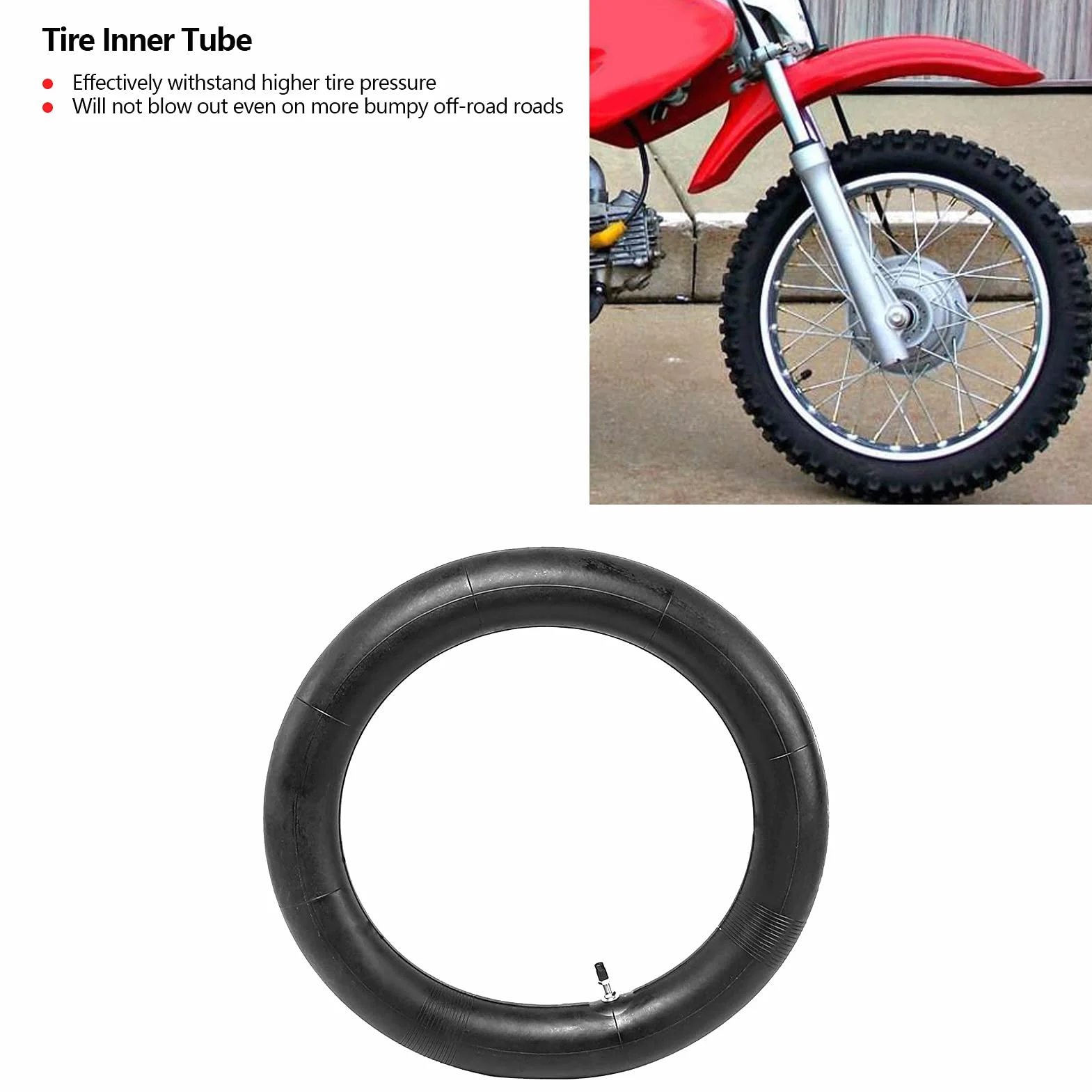Tubo Interno Pneumatico Moto 80/100-10 (3.00-10 Pollici) per XR CRF 70 50 XR50 SDG SSR - Gomma Spessa, Alta Resistenza, Fuoristrada
