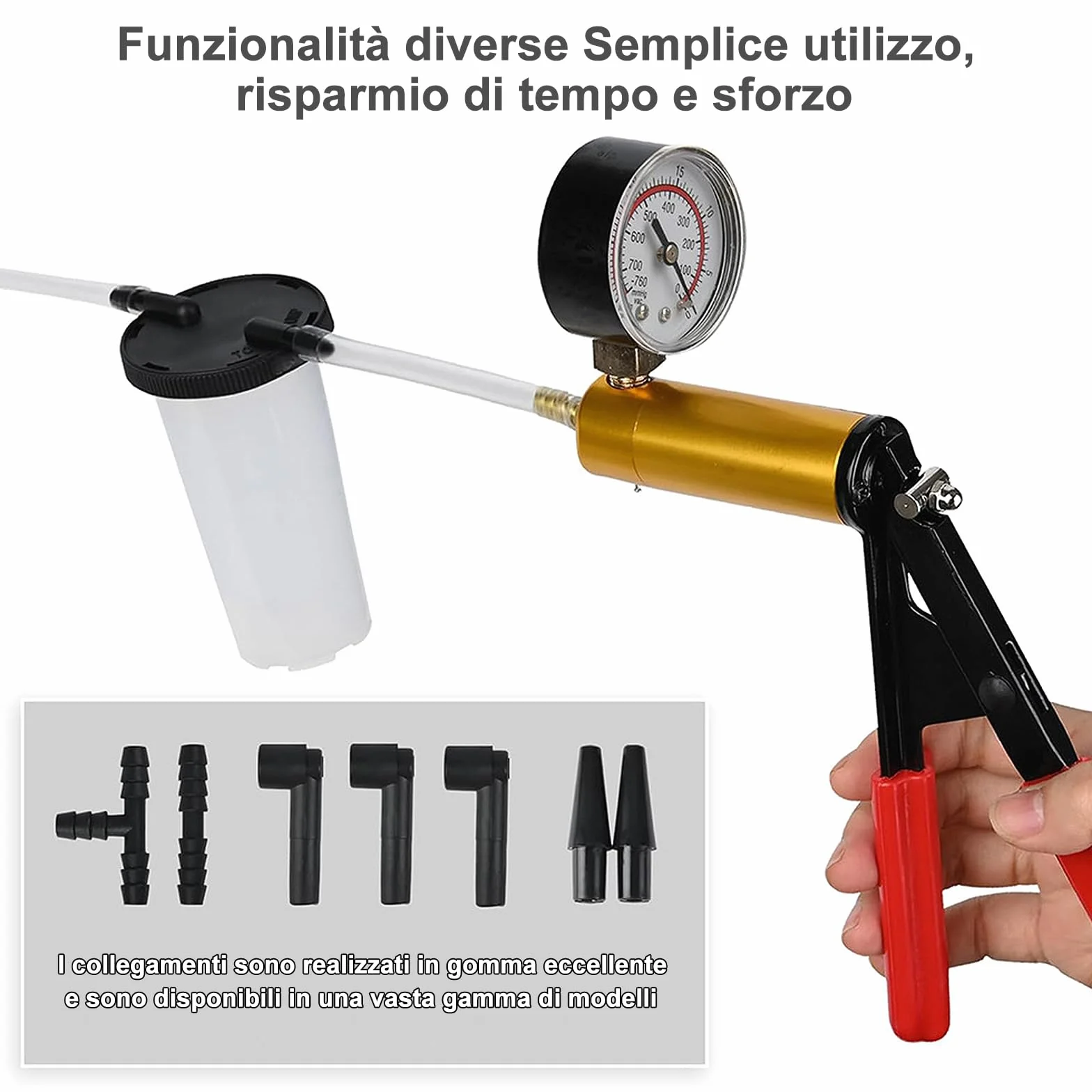 Freni Auto Kit Spurgo Liquido Freni Pompa Manuale Svuotare