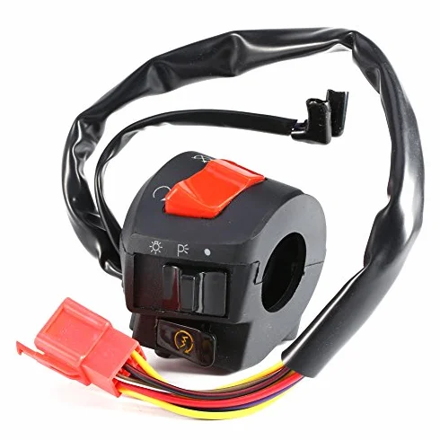 Interruttore manubrio moto 7/8 pollici 12V Comando luci Accensione elettrica