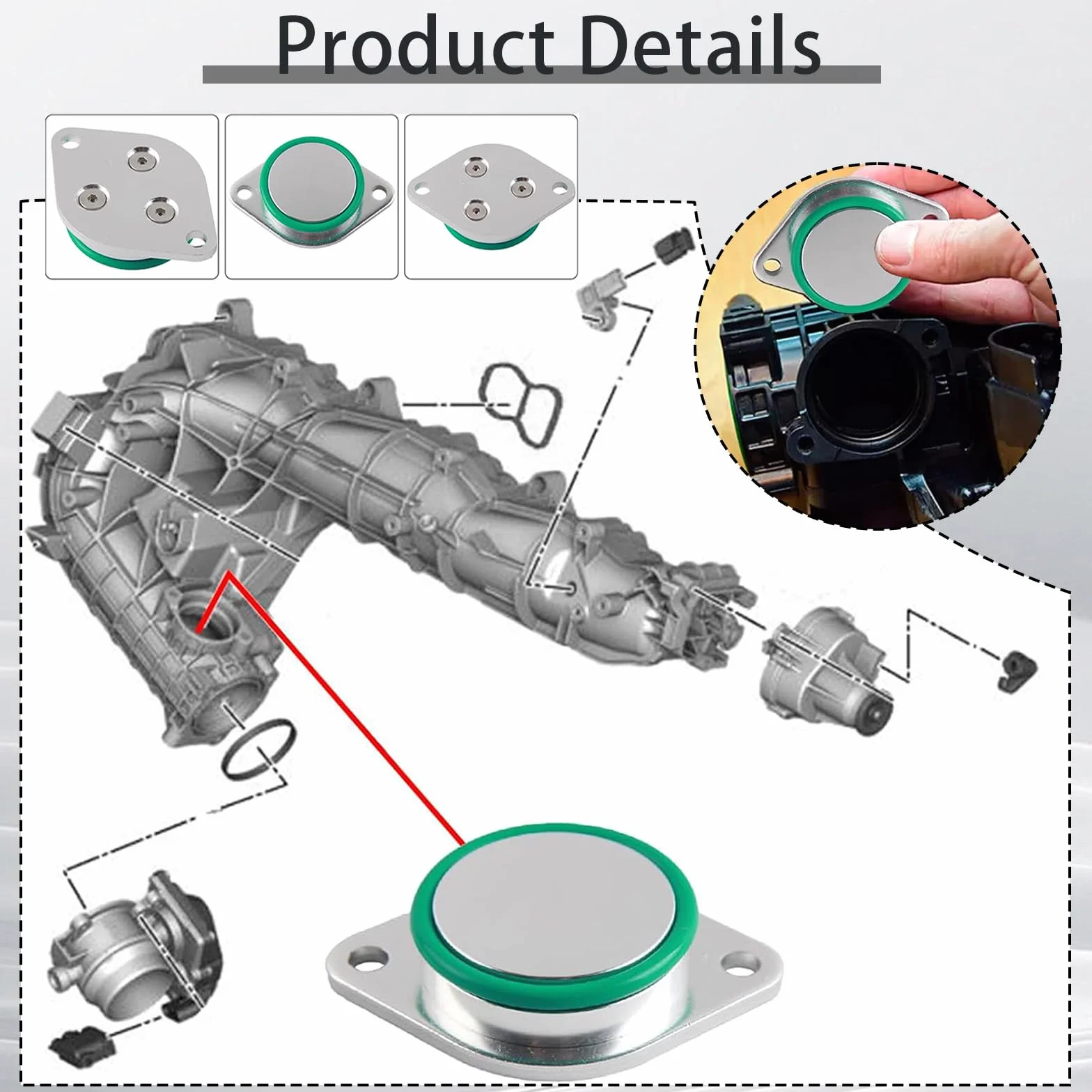 Kit Rimozione Valvola EGR E Raffreddatore Per Motori N57/N57s, Compatibile Con E90, E92, E93, F10, F11, F01, F02 (325d, 330d, 525d, 730d) Sostituisce Oem 11717805446, 11718518878, 11617807480