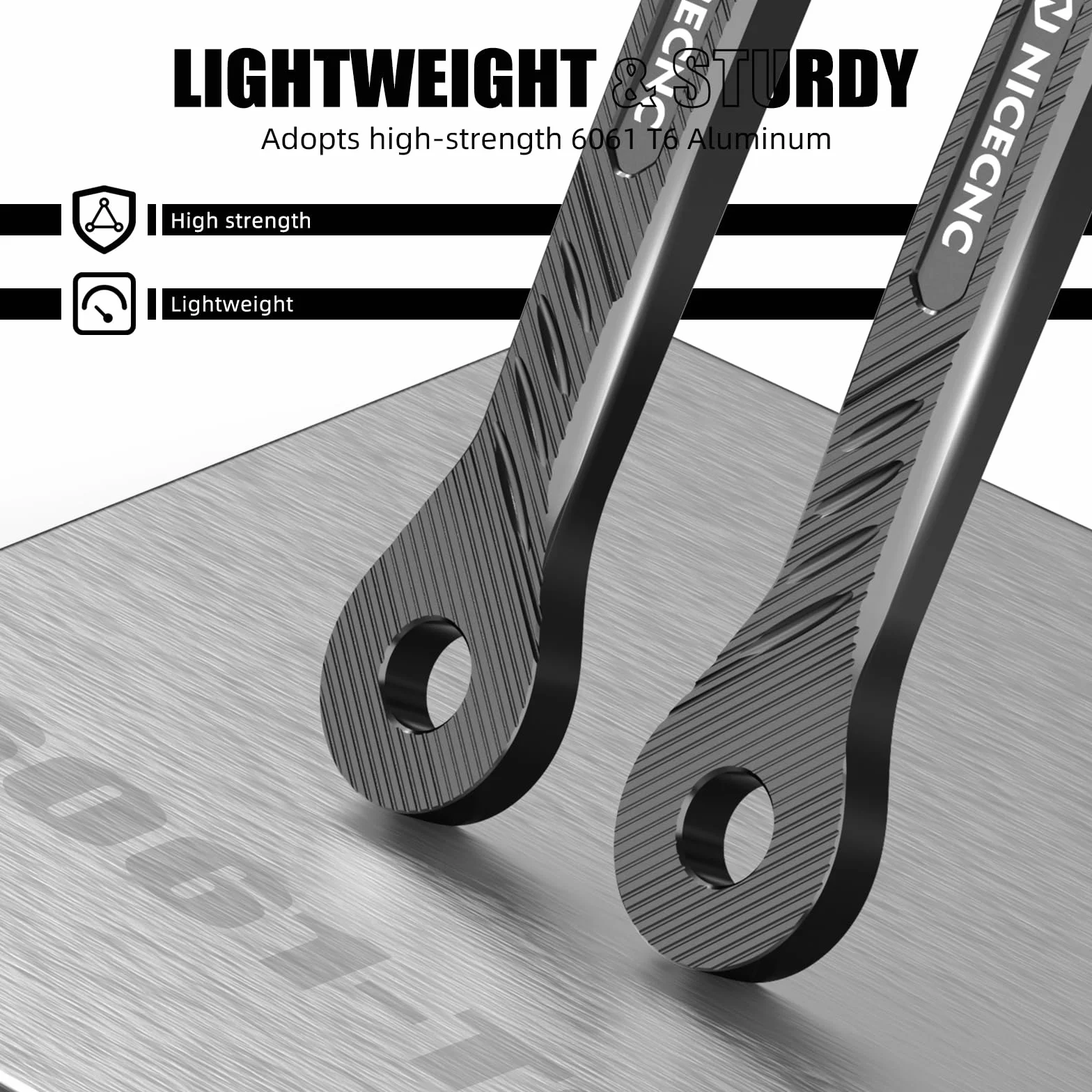 NICECNC Link di abbassamento in alluminio billet 38 mm per Yamaha Tenere 700 XTZ700 2019-2023
