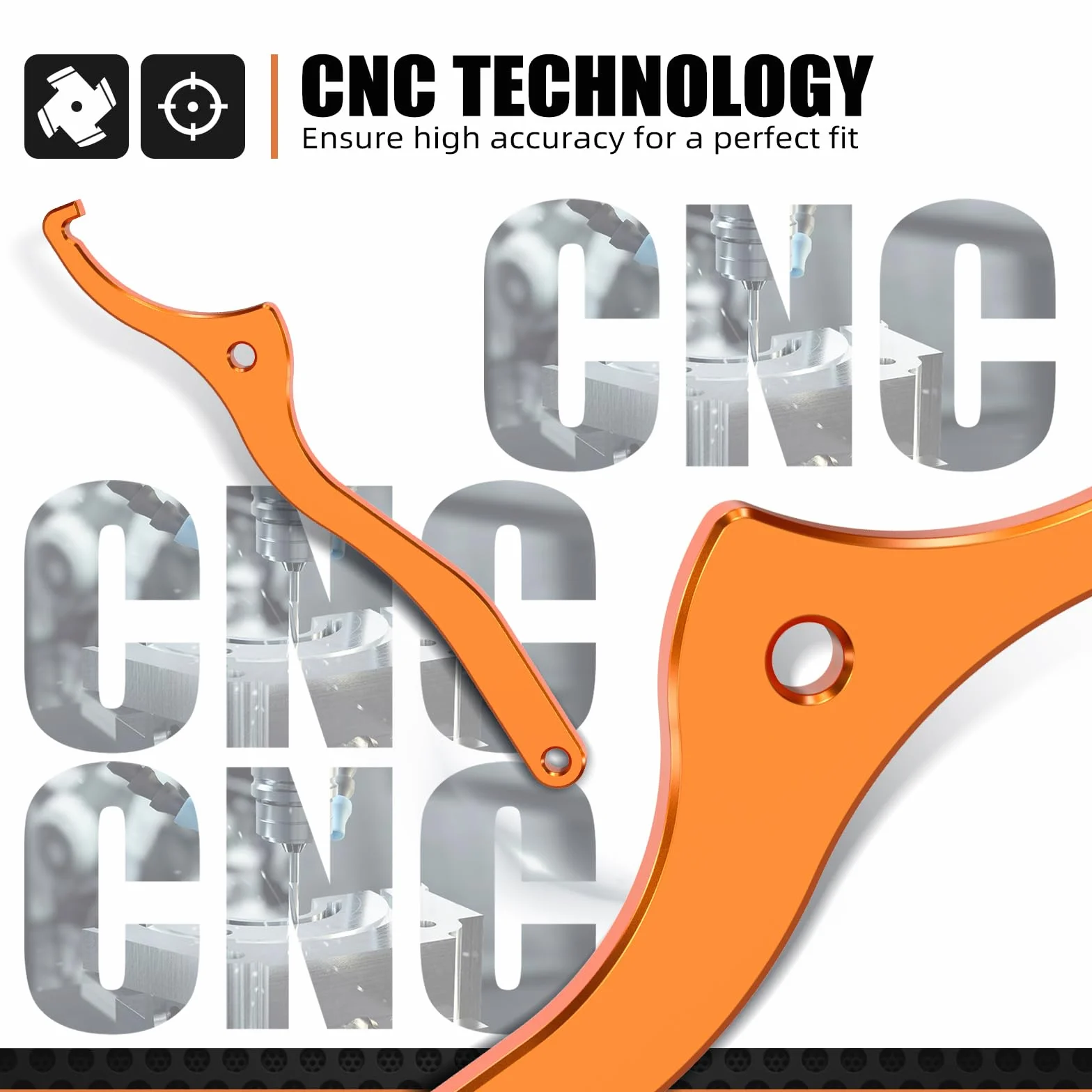 NICECNC Chiave ammortizzatore arancione WP Shock compatibile con KTM 16-22 125-450 SX SX-F XC XC-F 17-22 125-500 tutti i modelli ENDURO, compatibile con Husqvana 125-501 TE FE TC FC TX FX 7-22, vedi