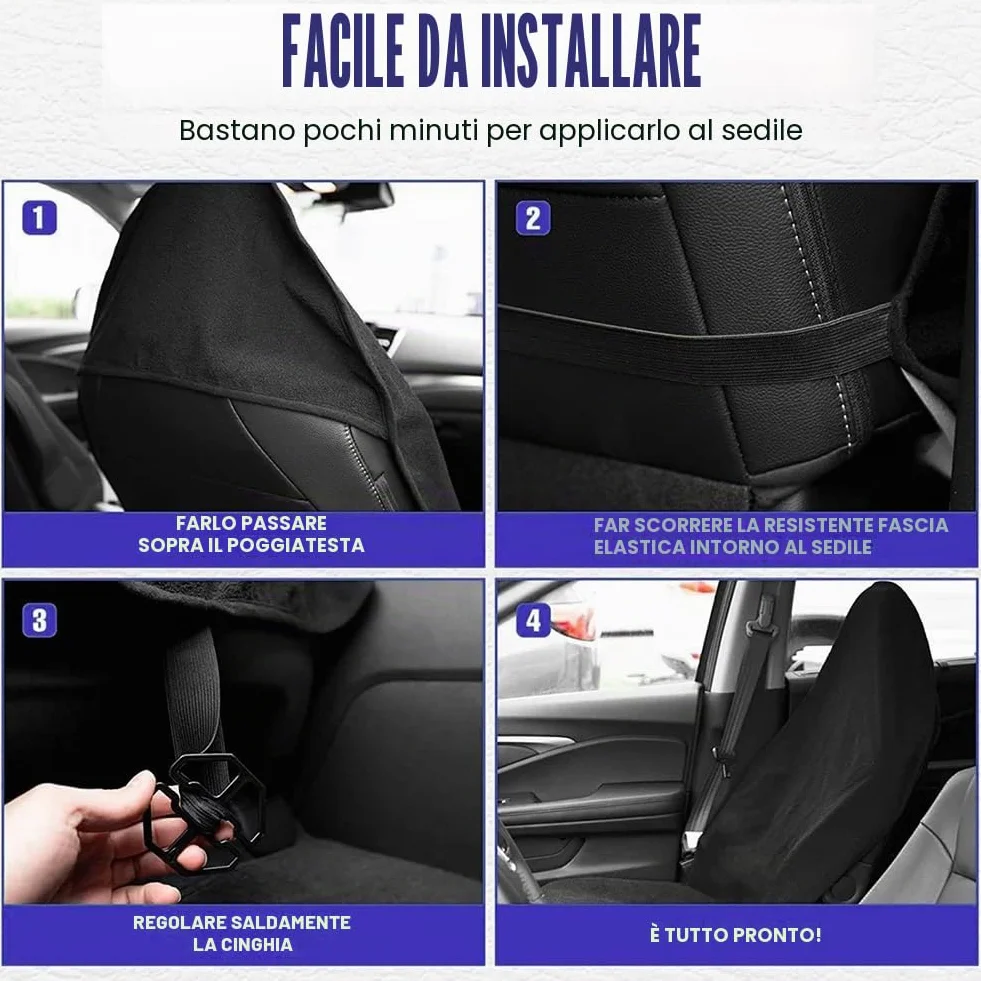 Impermeabile Telino per Seggiolino Auto Nero