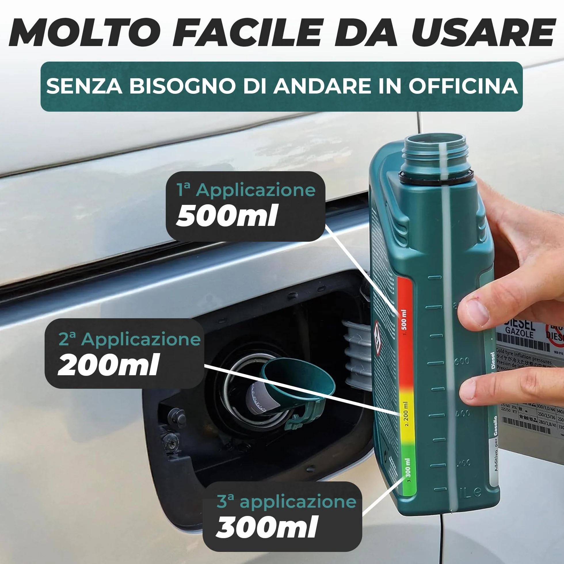 Martin Strauss Pulitore FAP - Filtro Antiparticolato Dpf, 3 Dosaggi, Trattamento Completo +EGR +Turbo, Cura Il Sistema FAP, 1 Litro, 3 Applicazioni