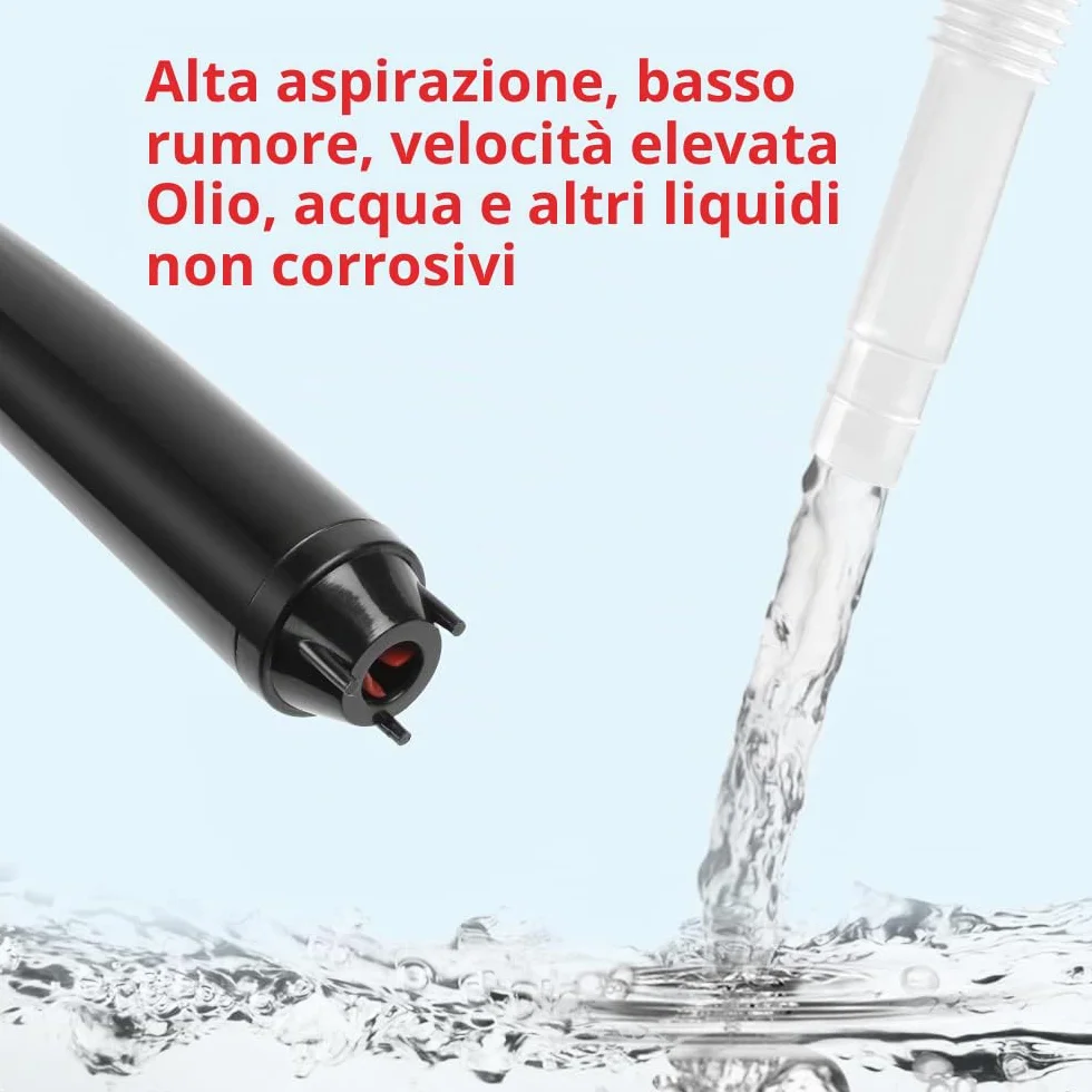 Flintronic Pompa Manuale per Trasferimento Carburante Portatile a Batteria per Olio Acqua Benzina