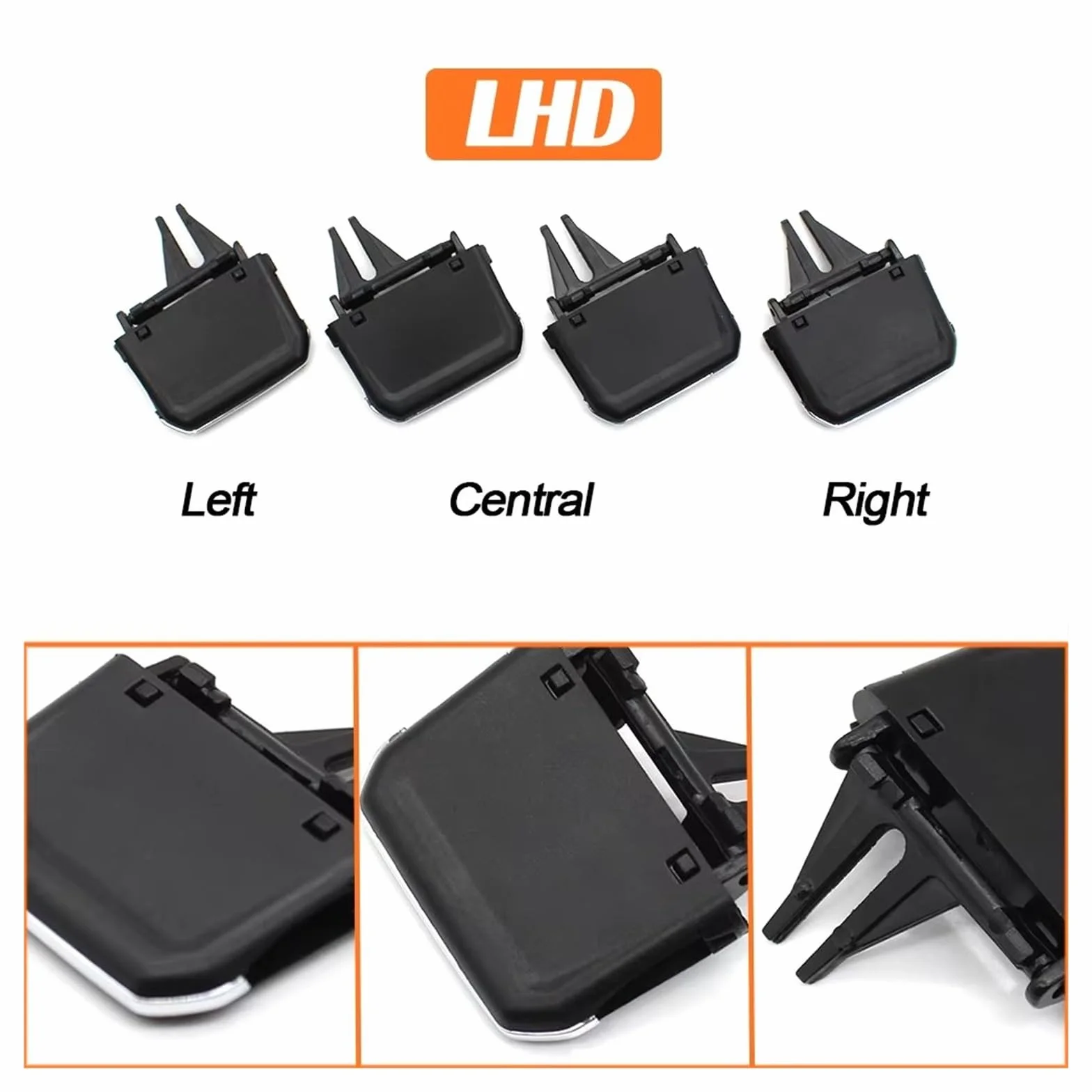 Bocchetta Aria Condizionata Per VW Per Tiguan LX 2017 2018 2019 2020 2021 2022 LHD RHD Kit Di Riparazione Per Presa D'aria Condizionata(RHD 4PCS SET)