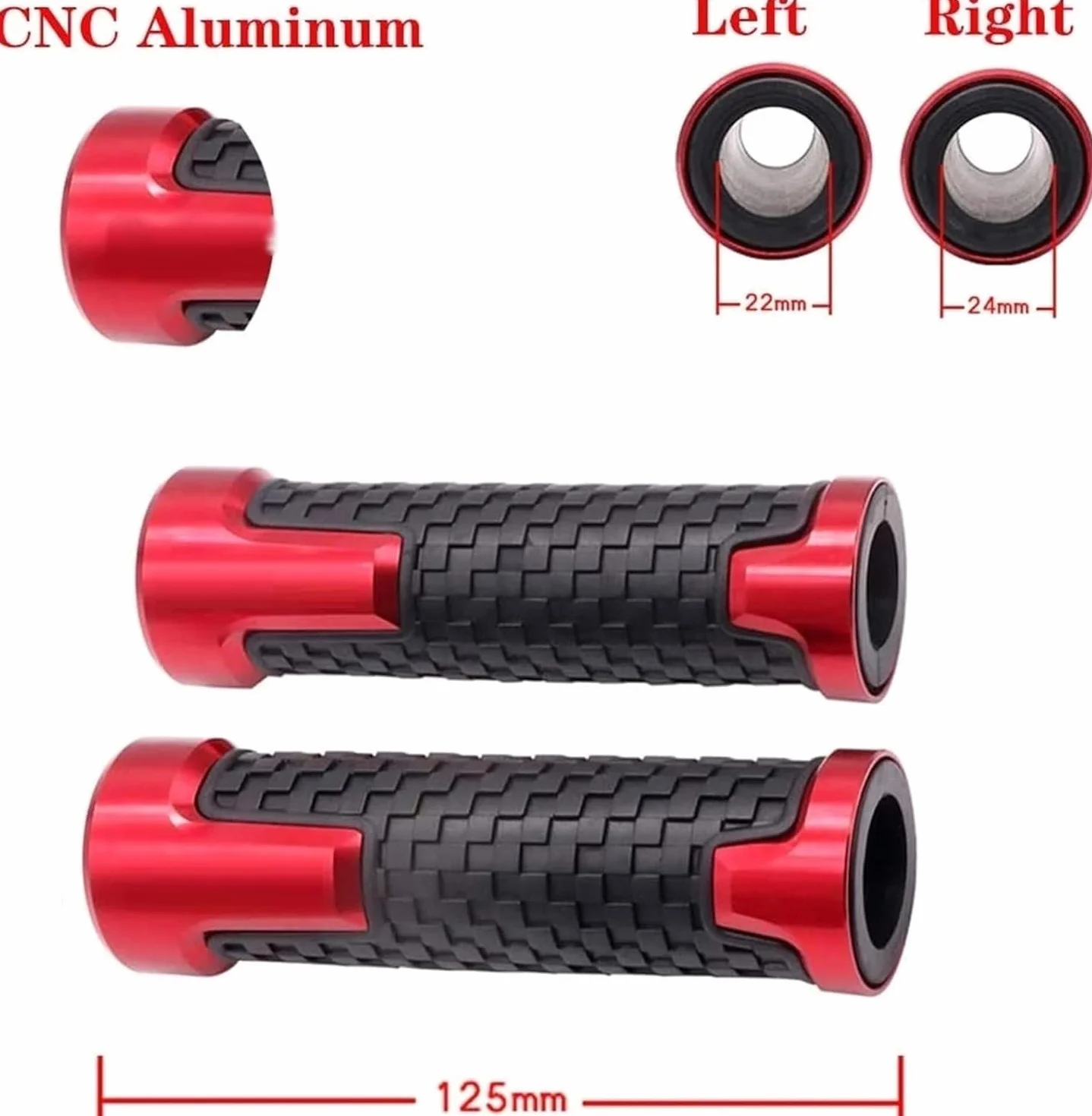 CNC 7/8" 22mm Anti-Skid Manopole Manubrio per TMAX 500 530 560 XP500 XP530 XP560 2012-2019