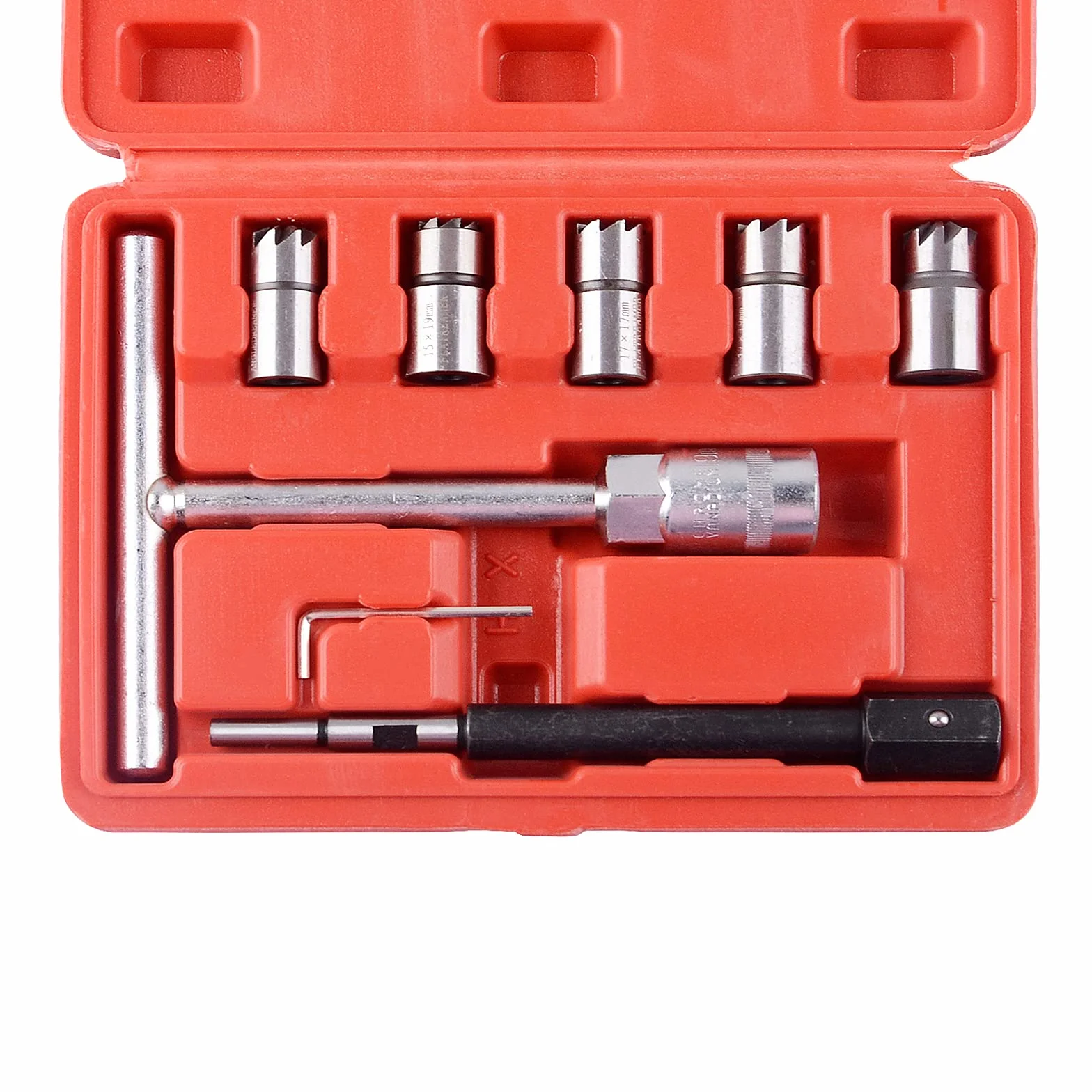 Set professionale 7 frese per sedi iniettori diesel, rimozione carbonio