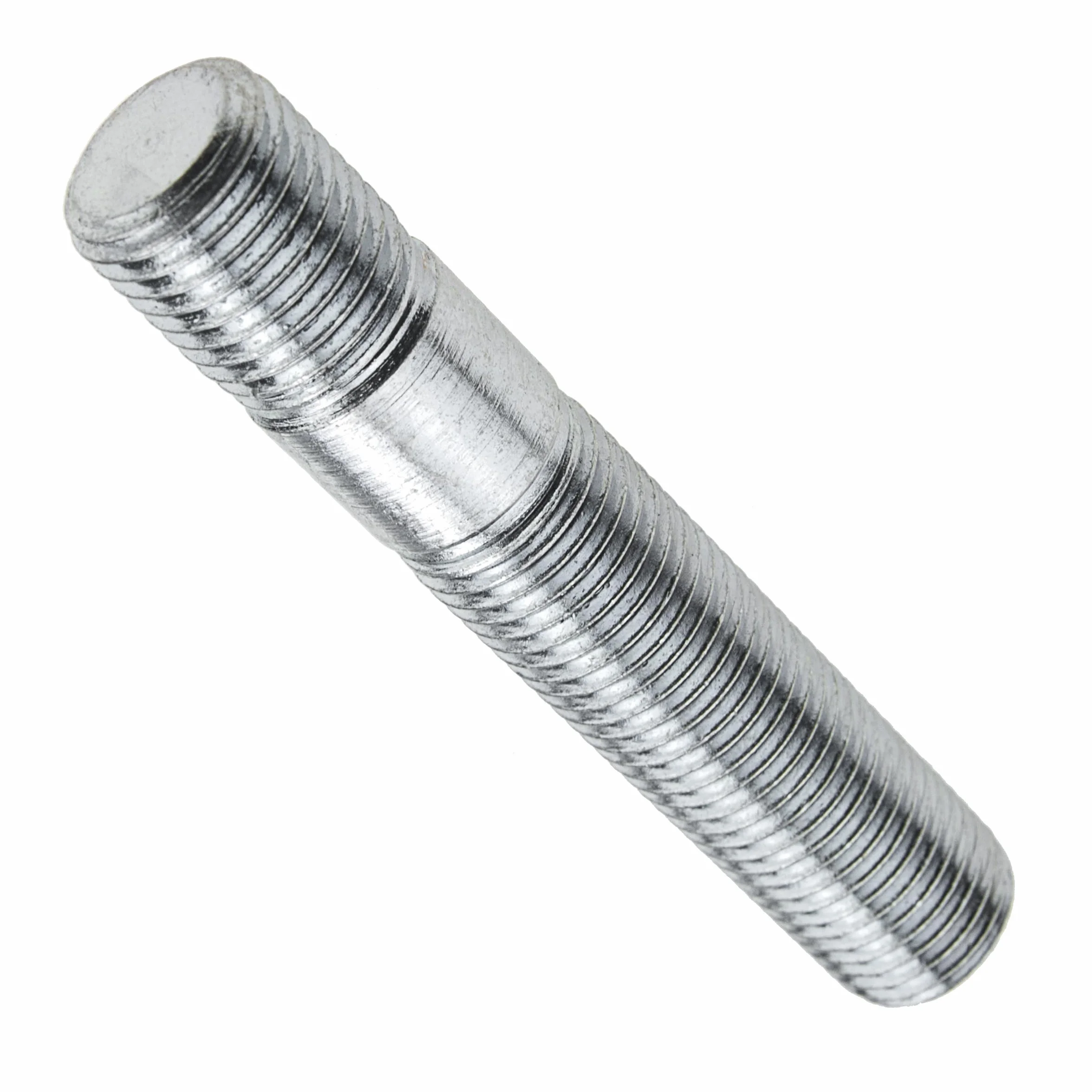 Bullone filettato doppio M12 x 1,5 x 80 mm, zincato per fissaggio dado 10,9 (20)
