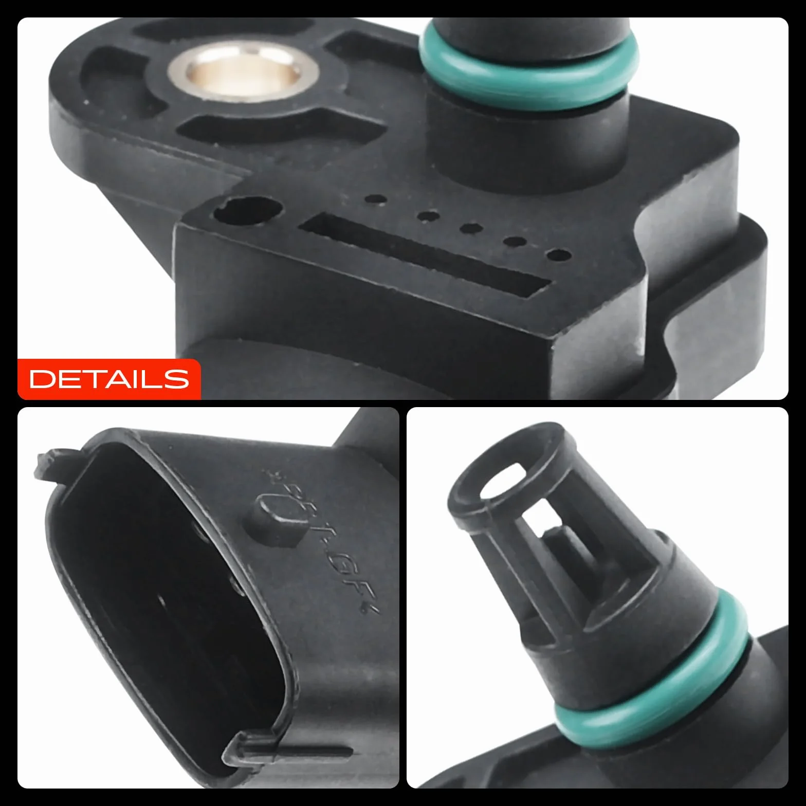 Frankberg Sensore pressione differenziale Pressione gas di scarico 4-Poli Compatibile con 500 312 Punto Evo 199 169 Punto Furgone/Compatto 188 Idea 350 Replace# 46533518