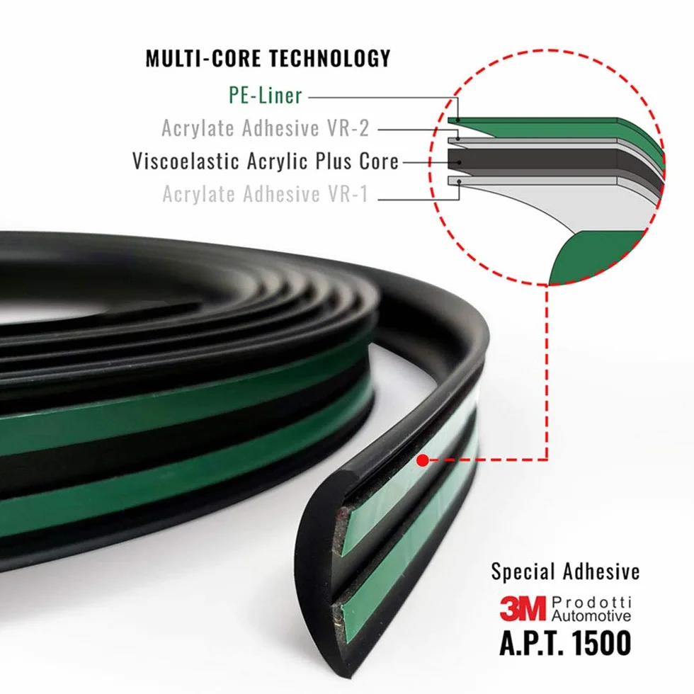 4R Quattroerre.it 12278 Modanature Bumper Paracolpi per Auto, 42 mm x 1,5 mt, 2 Pezzi