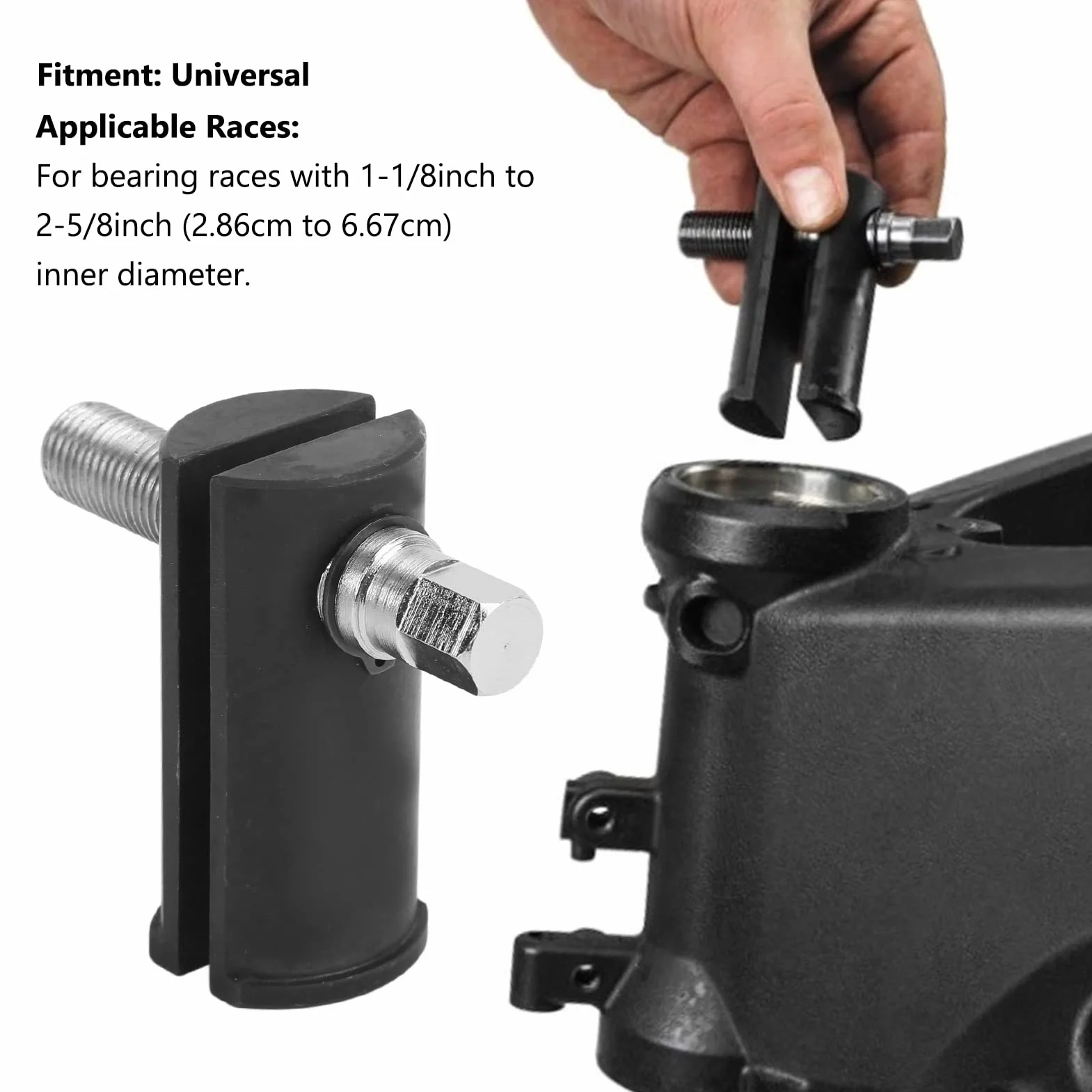 Dispositivo Rimozione Pista Cuscinetto Collo Sterzo Moto, Estrattore Universale Piste ID 1-1/8