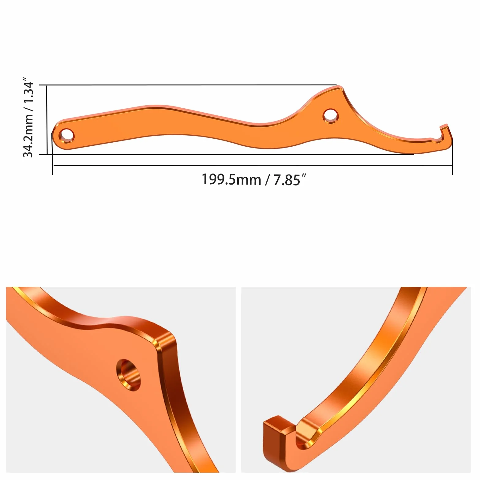 NICECNC Chiave ammortizzatore arancione WP Shock compatibile con KTM 16-22 125-450 SX SX-F XC XC-F 17-22 125-500 tutti i modelli ENDURO, compatibile con Husqvana 125-501 TE FE TC FC TX FX 7-22, vedi