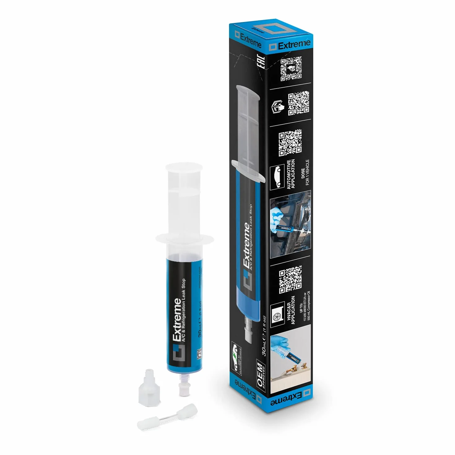 ERRECOM Extreme 30 ml Turafalle per Impianti di Climatizzazione e Refrigerazione con Adattatore 5/16 SAE R410a R32