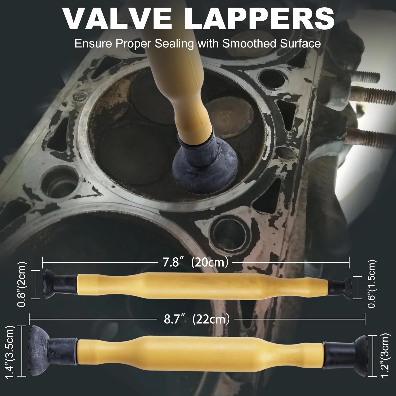 FreeTec 12 Pezzi Compressore Molle Valvole, 16-30mm Set Compressore Molle Valvole con Smerigliavalvole, Morsetto C Massiccio Attrezzo Compressore Molle della Valvola per Motore Moto Auto