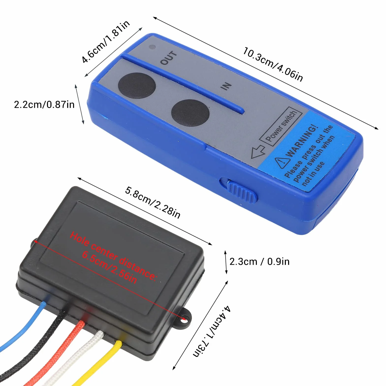 Aramox Universal Wireless Remote Control Kit for Winch 12V/24V 434MHz Receiver Truck ATV SUV