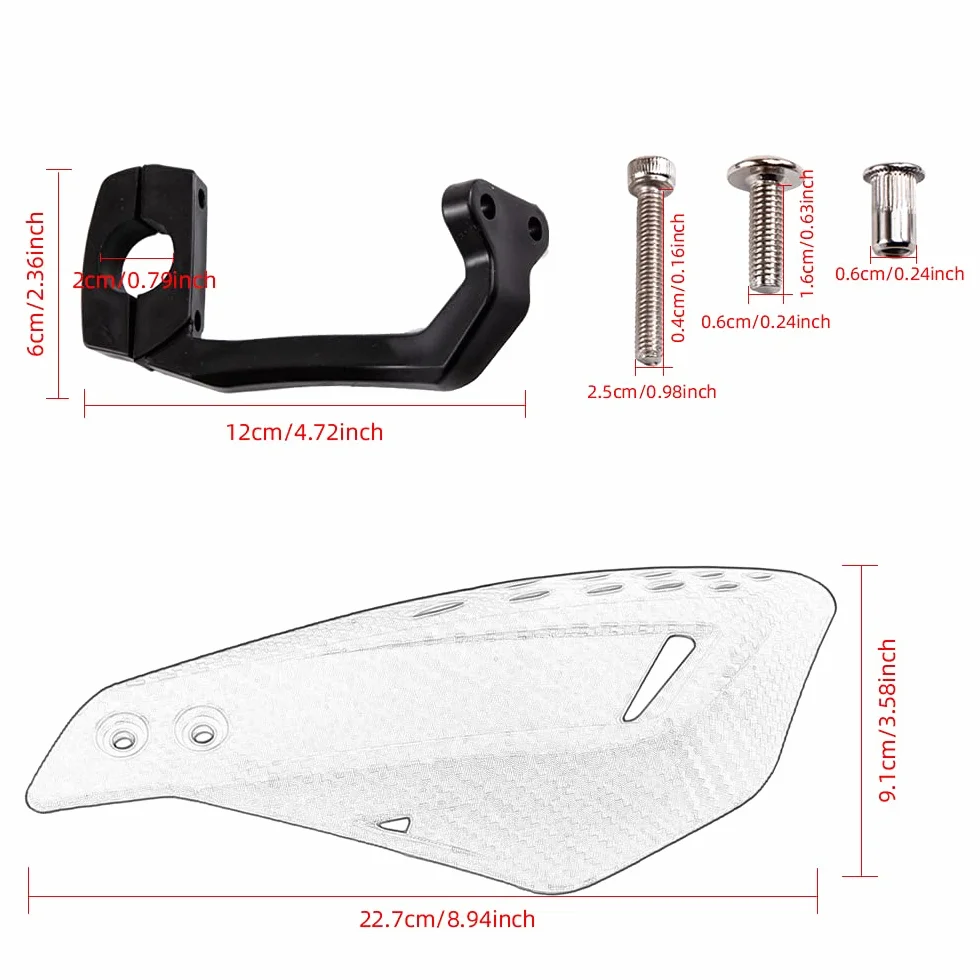 Paramani universali di ricambio con barra a spazzola 22 mm per moto da cross enduro ATV