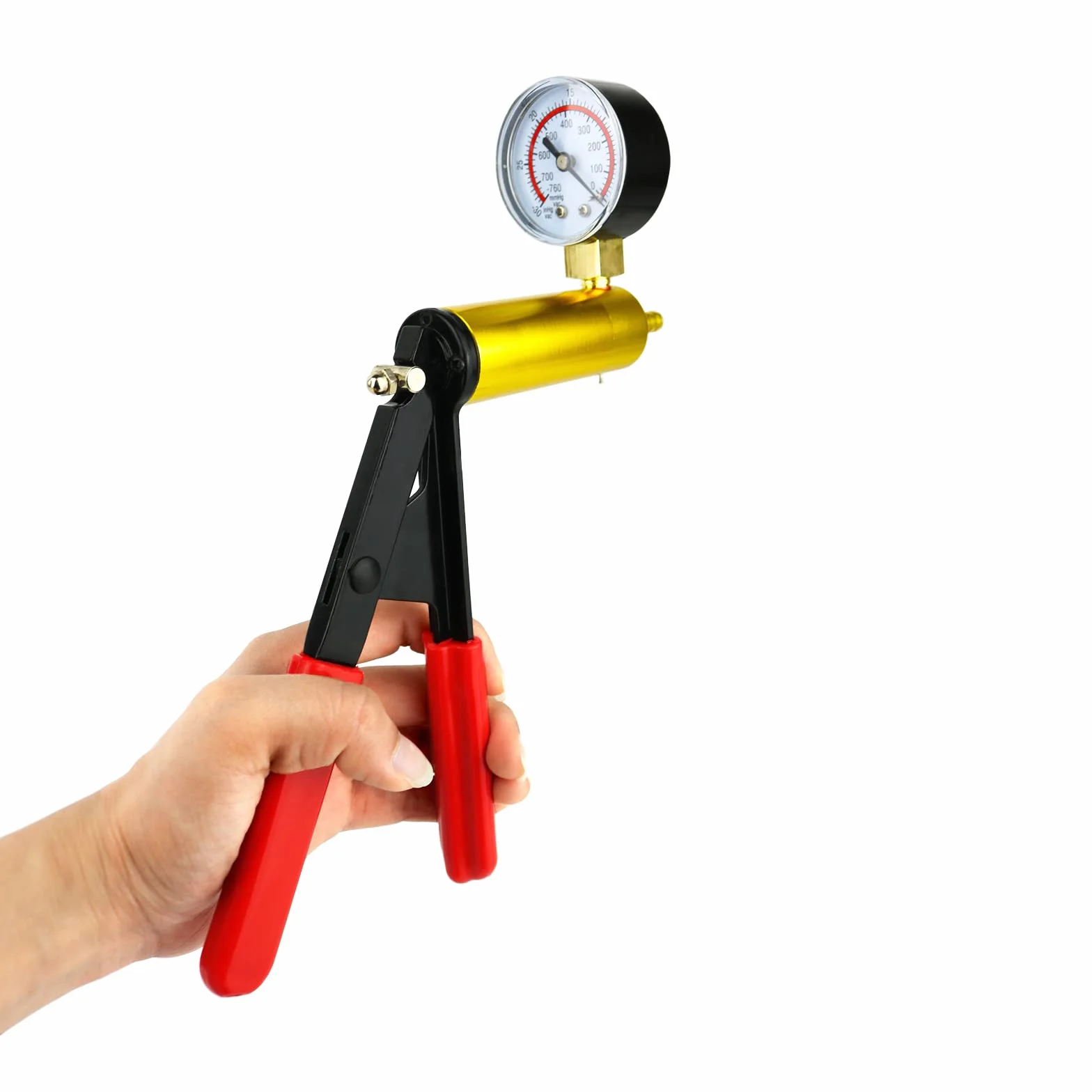 Tester per Pompa a Vuoto per Spurgo Freni, 17pcs Kit Auto Freno con Indicatore di Vuoto 760 mm HG