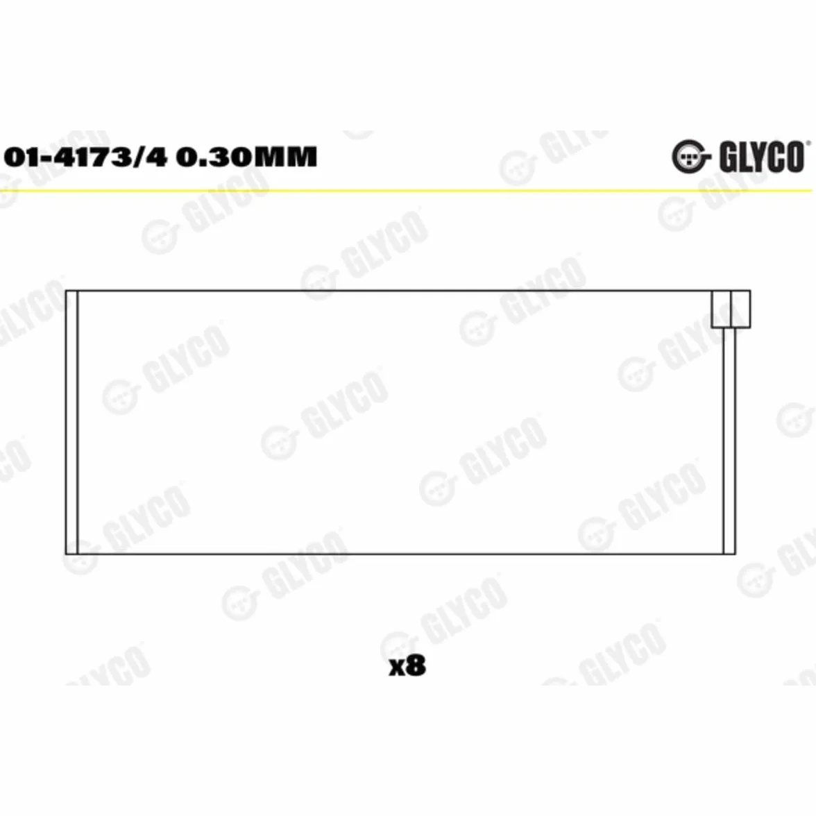 Glyco 01-4173/4 Bronzina Di Biella 0.30mm