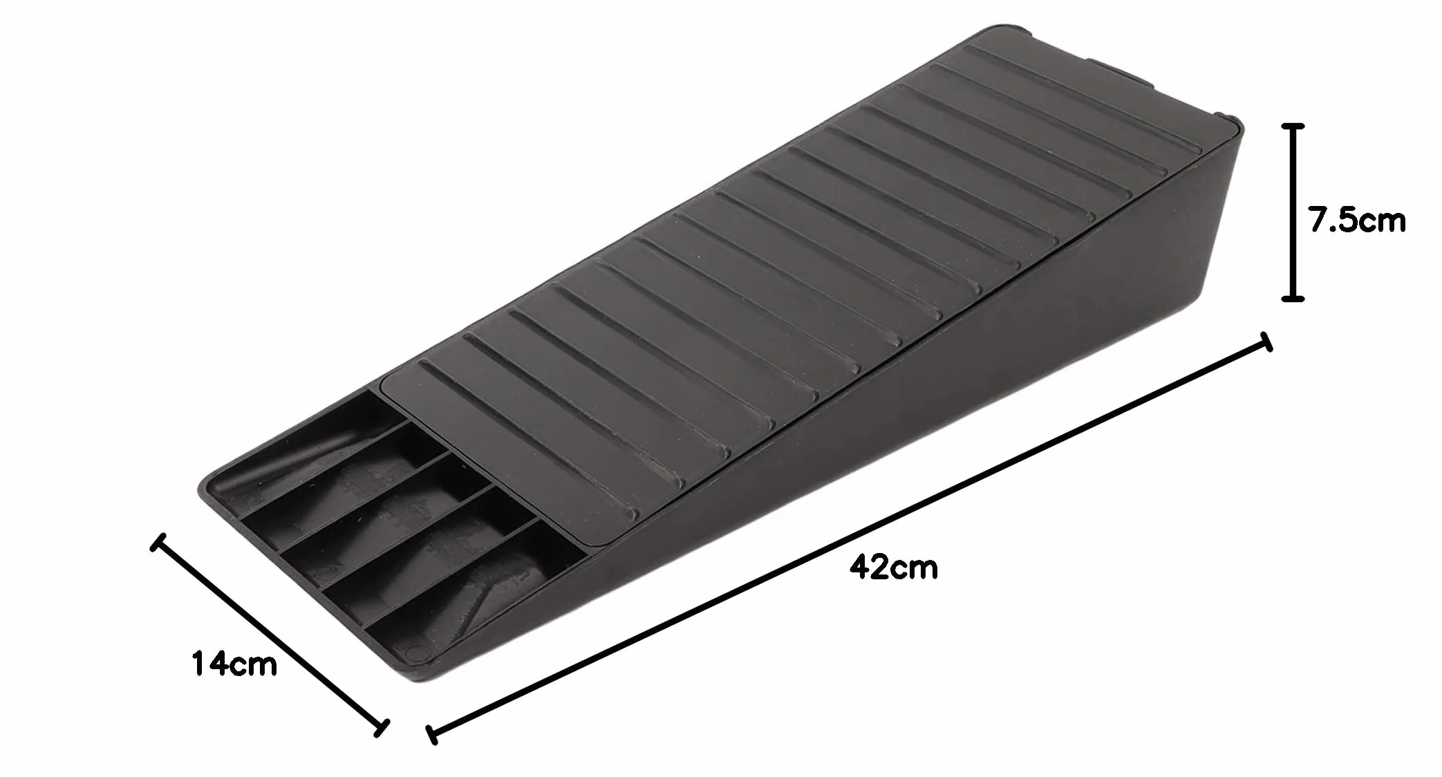 Cunei di livellamento e stazionamento Set di 2 - 3500 kg, 42 x 14 x 7,5 cm per roulotte camper