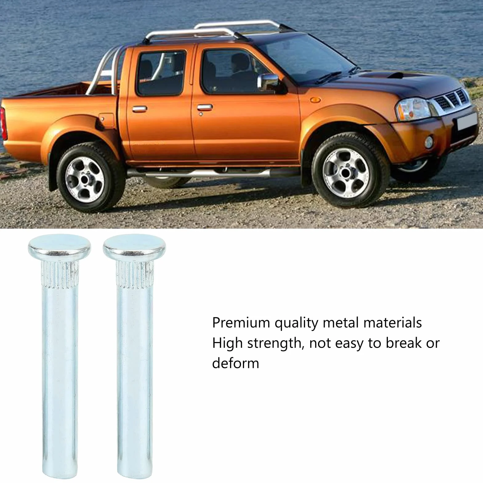 Qiilu Kit Boccola Perno Cerniera Porta Sostituzione in Metallo per Nissan Navara D22 Frontier UTE 1997-2005