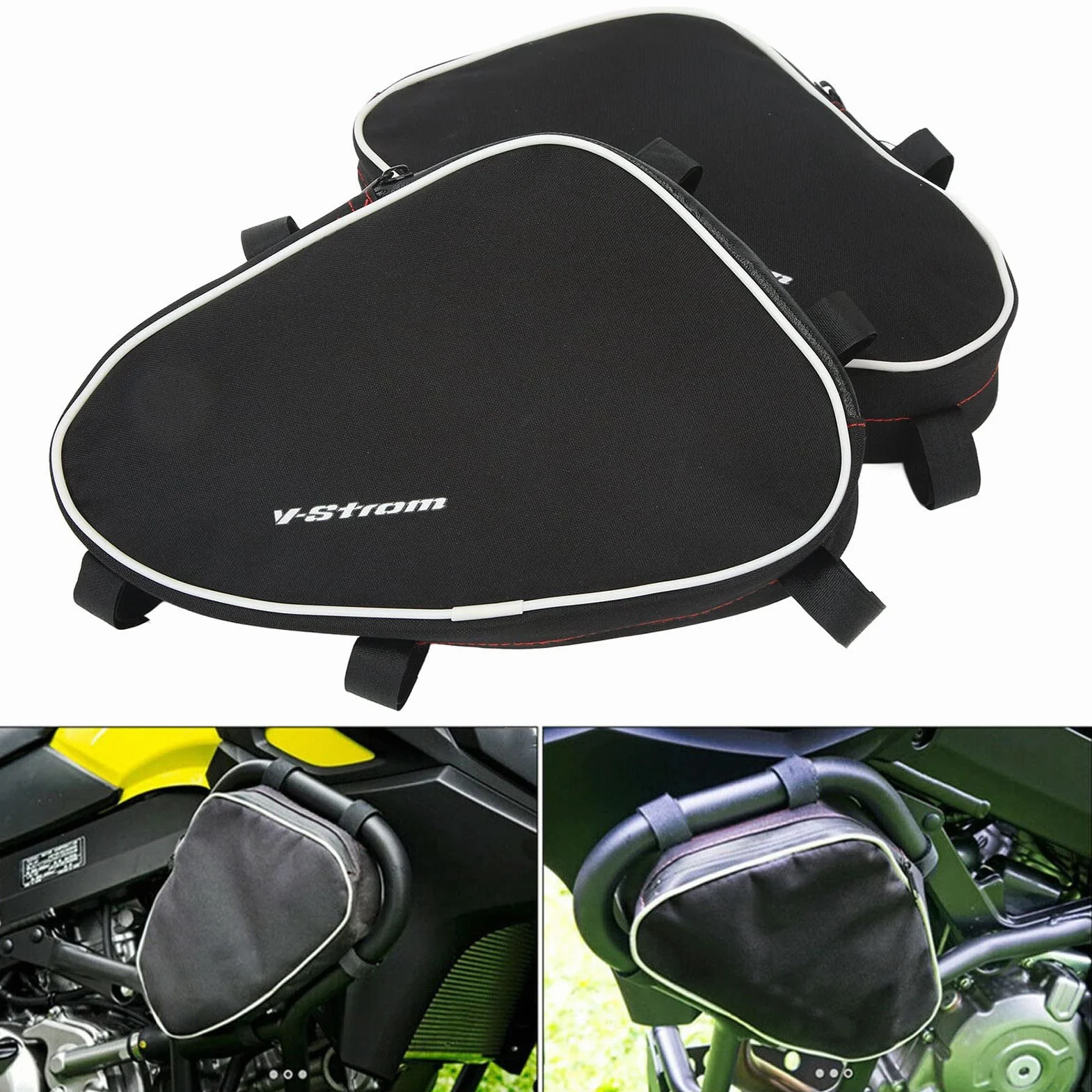 Borsa per paramotore Telaio Moto V-Strom DL650 DL1000 Laterale Impermeabile 2 Pezzi