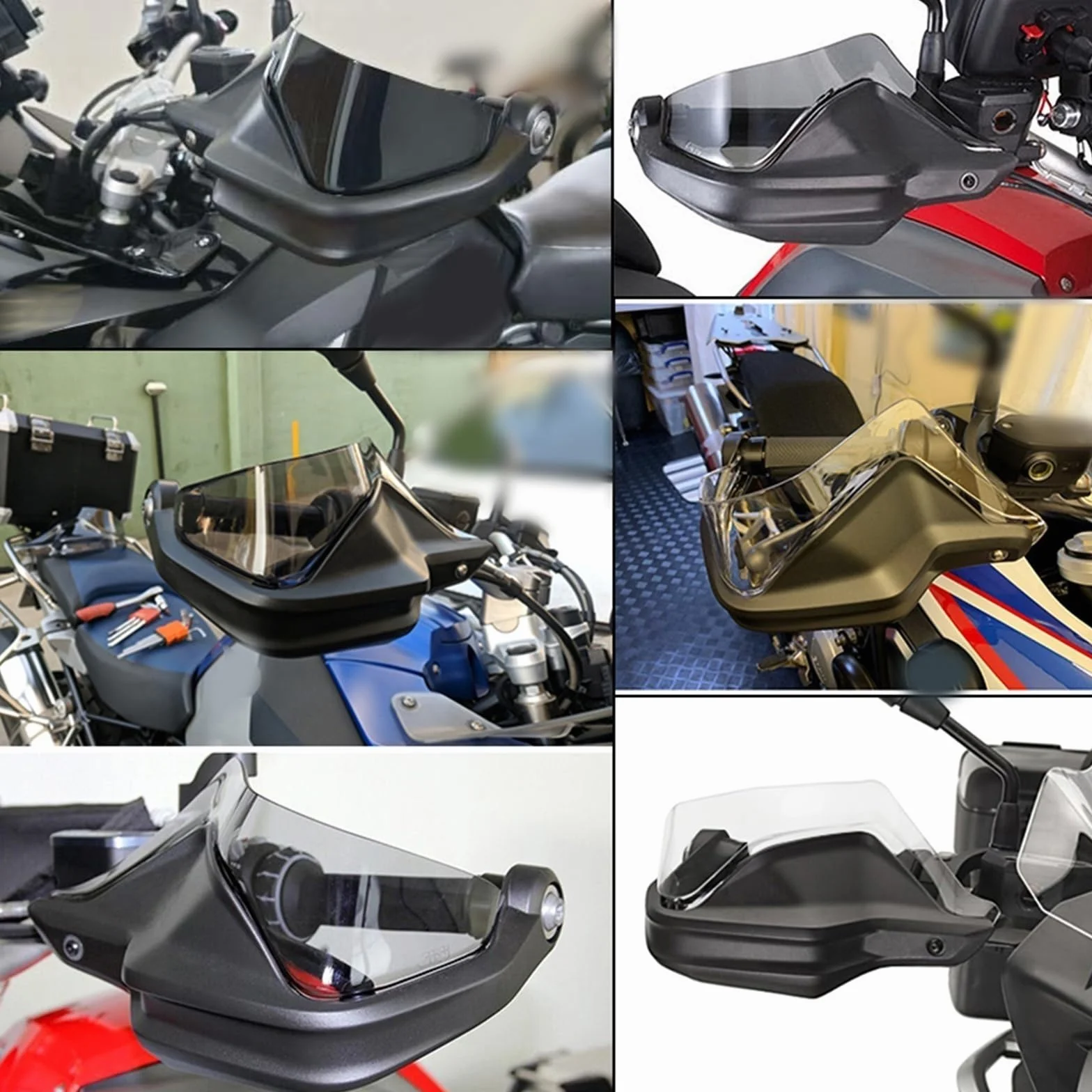 Paramani in Carbonio Scudo Protezione della Mano Parabrezza per BMW R 1250 GS R1250GS Adventure 2019-2023 Black