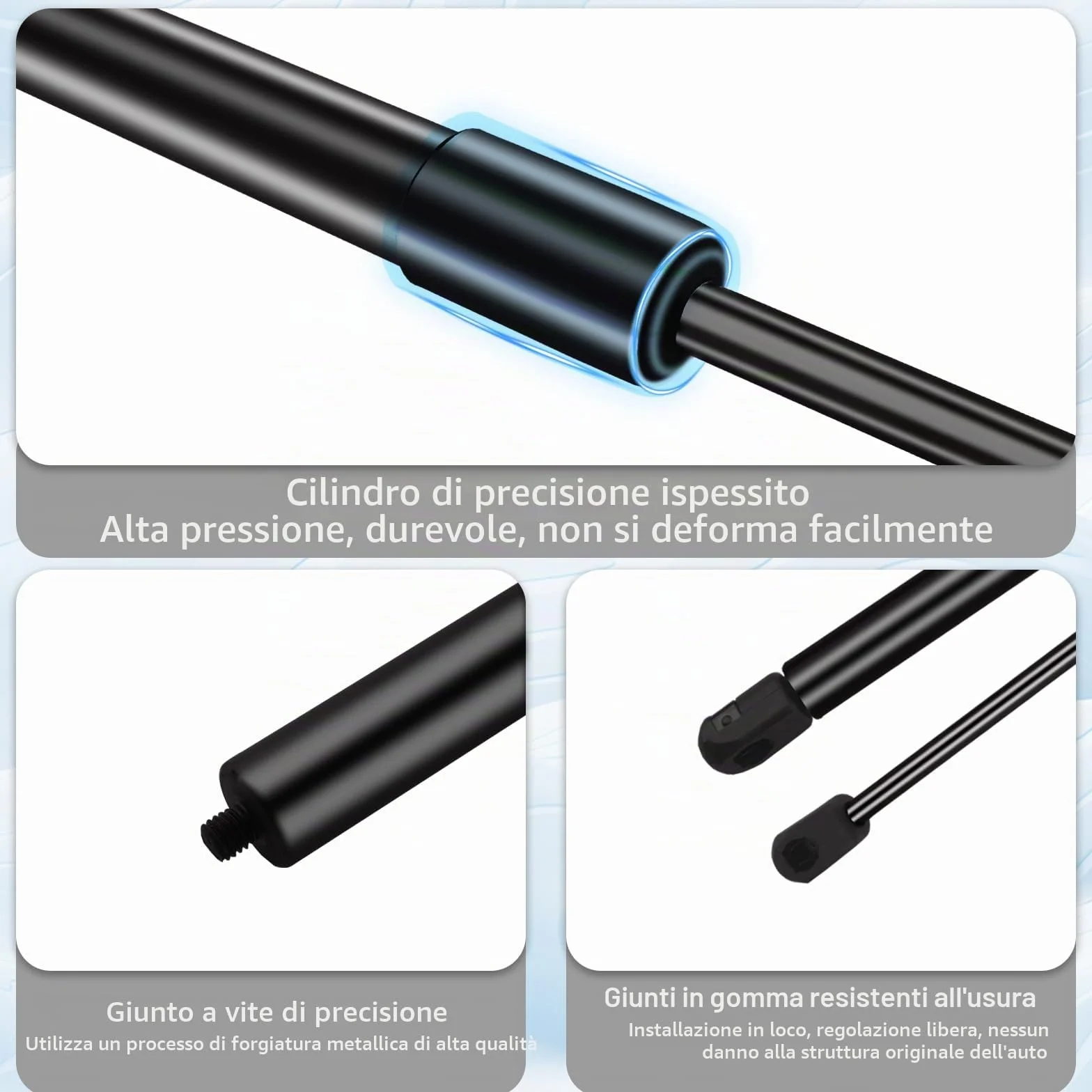 2x Molle a Gas Ammortizzatori Posteriori per Ford Focus MK3 2010-2018 Nero Pistoni Portellone Posteriore 385N 600MM Pistoni per Portellone Posteriore Sostituire #BM51A406A10AE