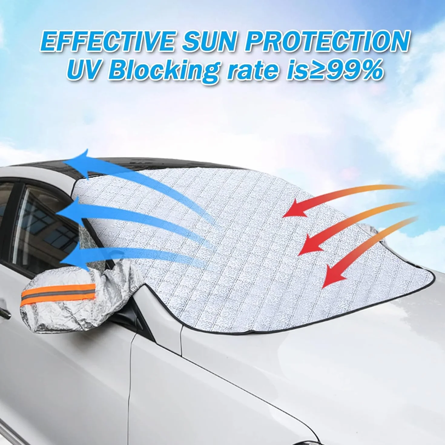 Parabrezza Auto Anti UV Copri Parasole Magnetico Adatto Maggior Parte Veicoli