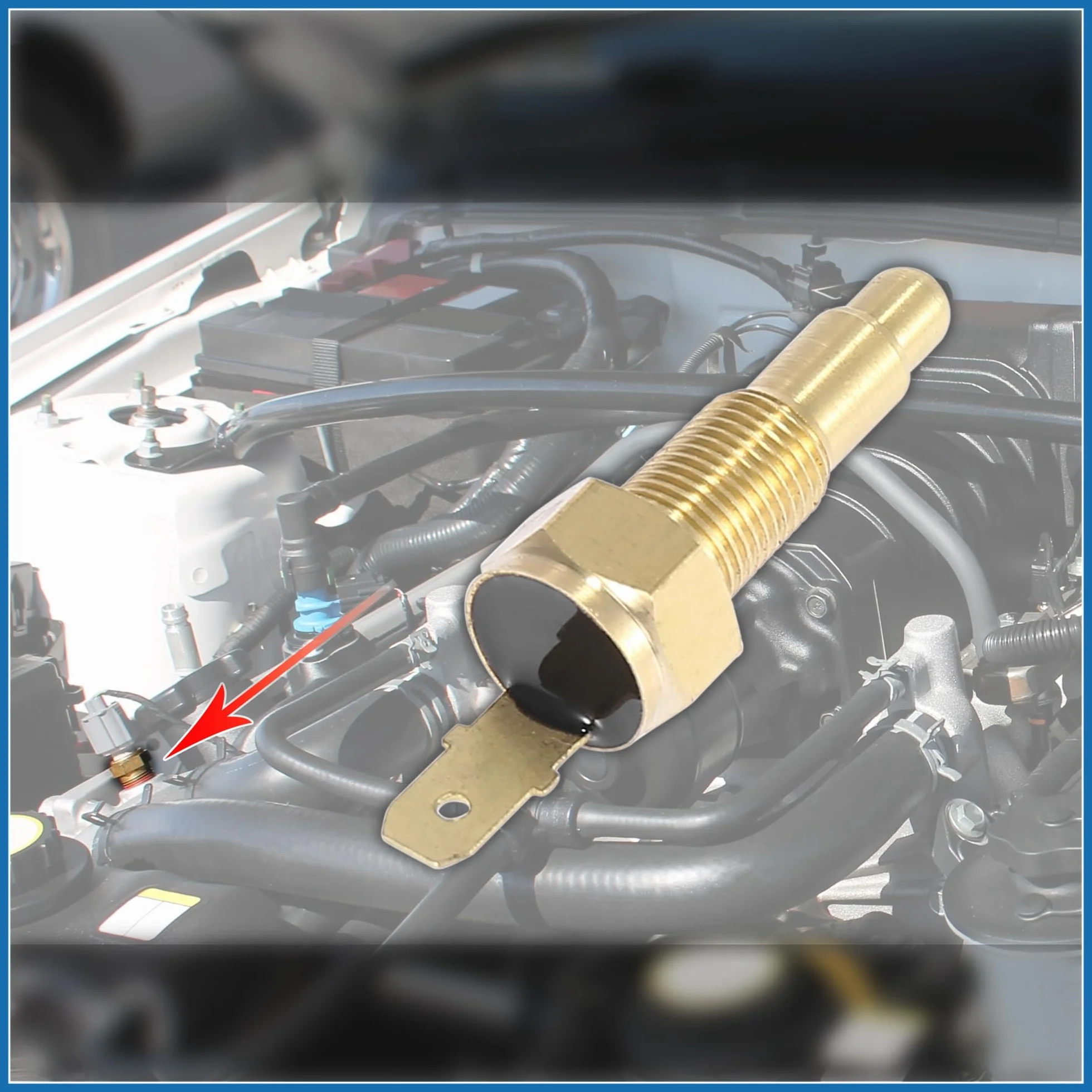 ABSOPRO Radiatore Ventola Termostato Interruttore 1/8" NPT 210° acceso 195° spento