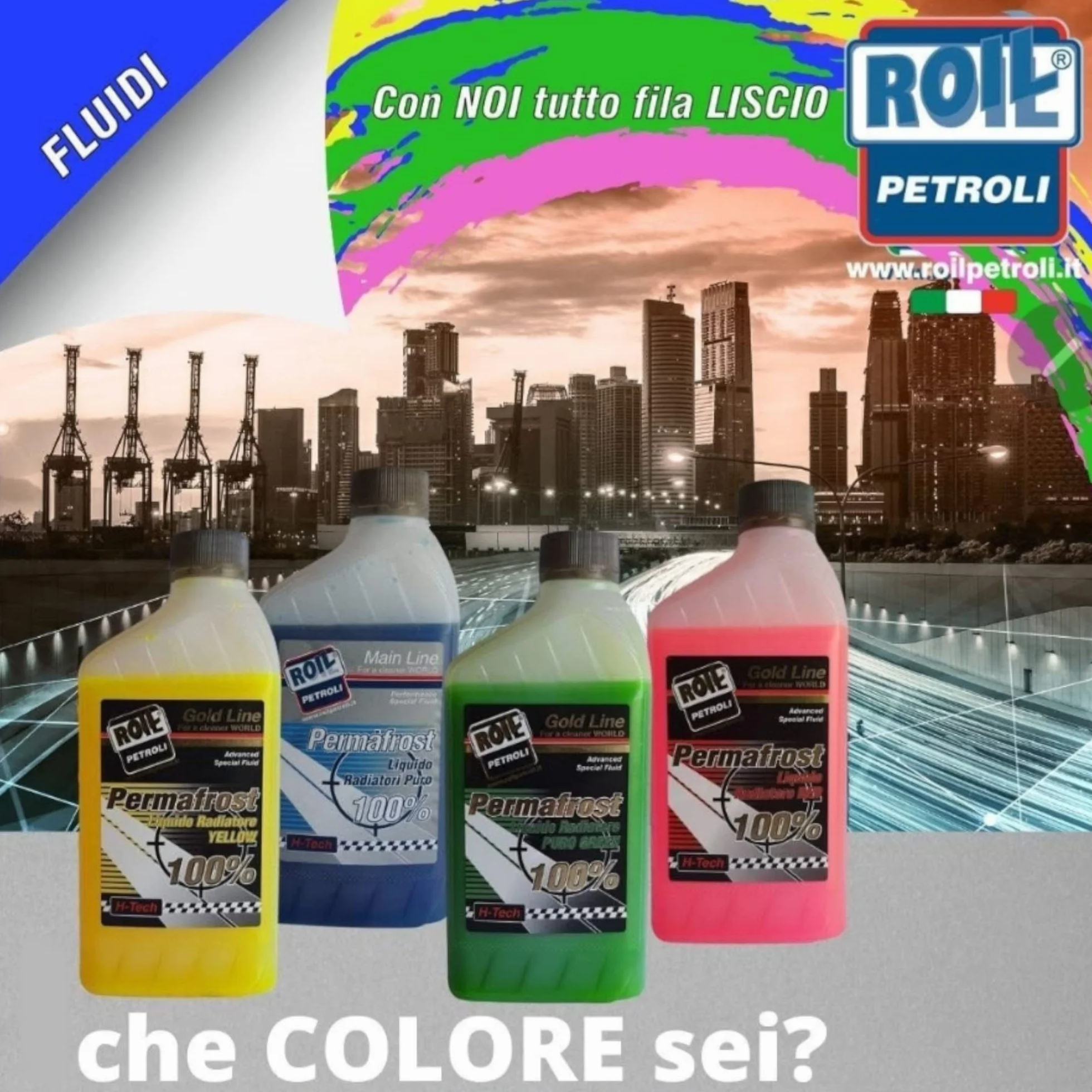 Roil PERMAFROST ANTIGELO Rosso G 12 SUPERCONCENTRATO Diluito al 50% con Acqua, Si ottengono 10 Litri di Liquido Pronto all'Uso con Protezione -40° +120° (5 kg.)