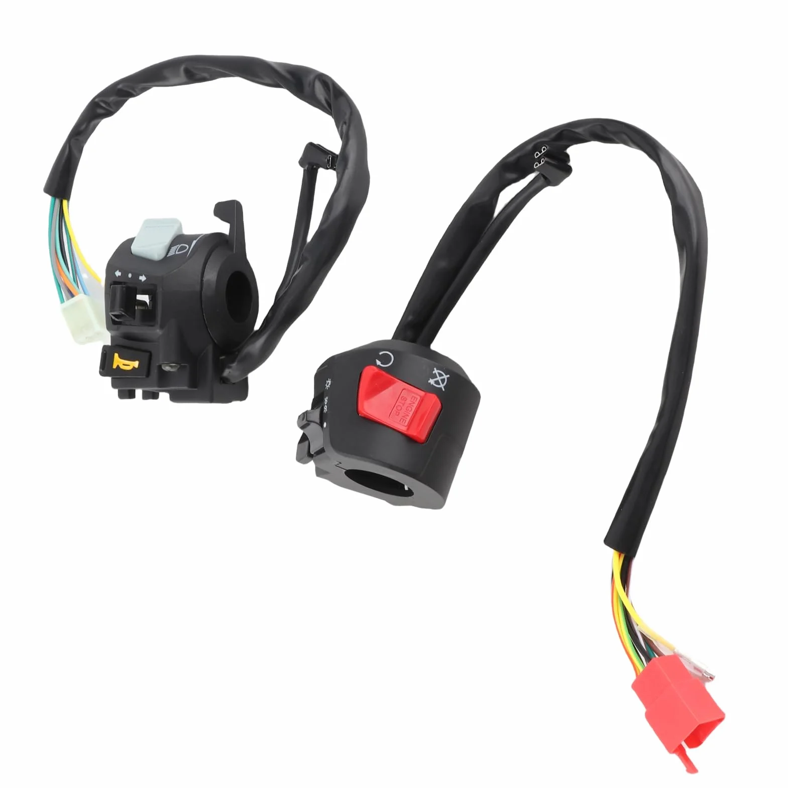 Comandi Moto Manubrio Interruttore Luce Segnale Svolta Corno Universale 2pcs