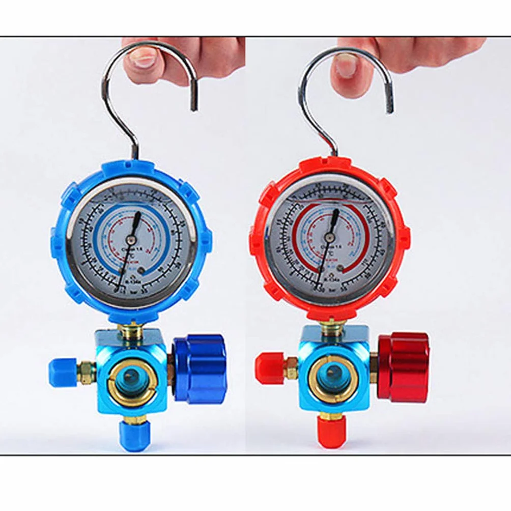 Manometro per refrigerante R410A R22 R134A 1/4 Auto Car Aria condizionata Strumento per manometro del refrigerante