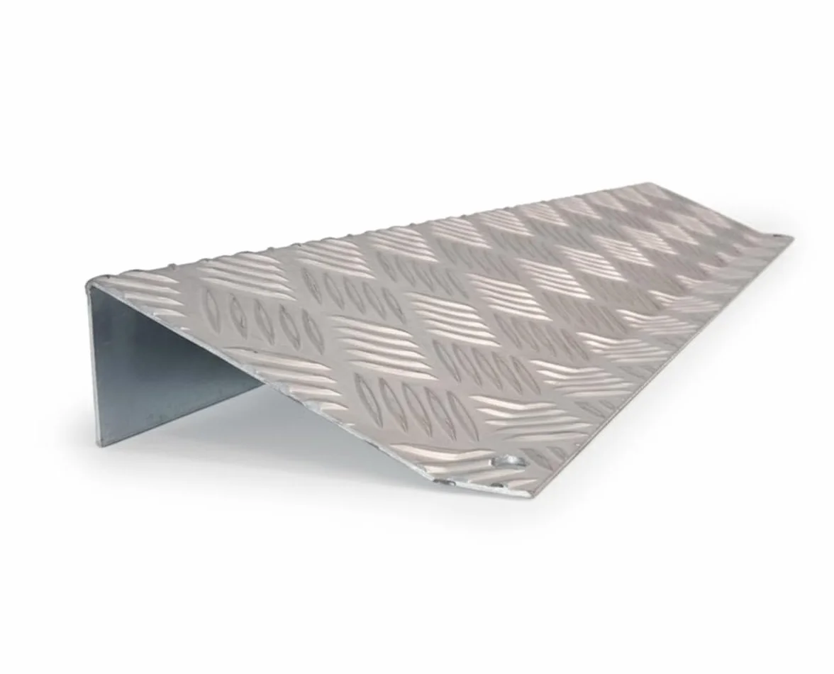 Rampa in ALLUMINIO MANDORLATO - Resistente Fino a 200 Kg - Trasporto Facile (l 15 cm x H 5 cm x L 100 cm)