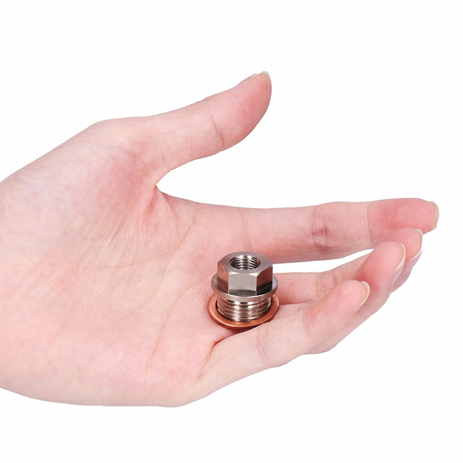 Adattatore Sensore Pressione Olio Filettatura M18x1,5 a 1/8NPT Sensore Temperatura Acqua di Scarico con Guarnizione