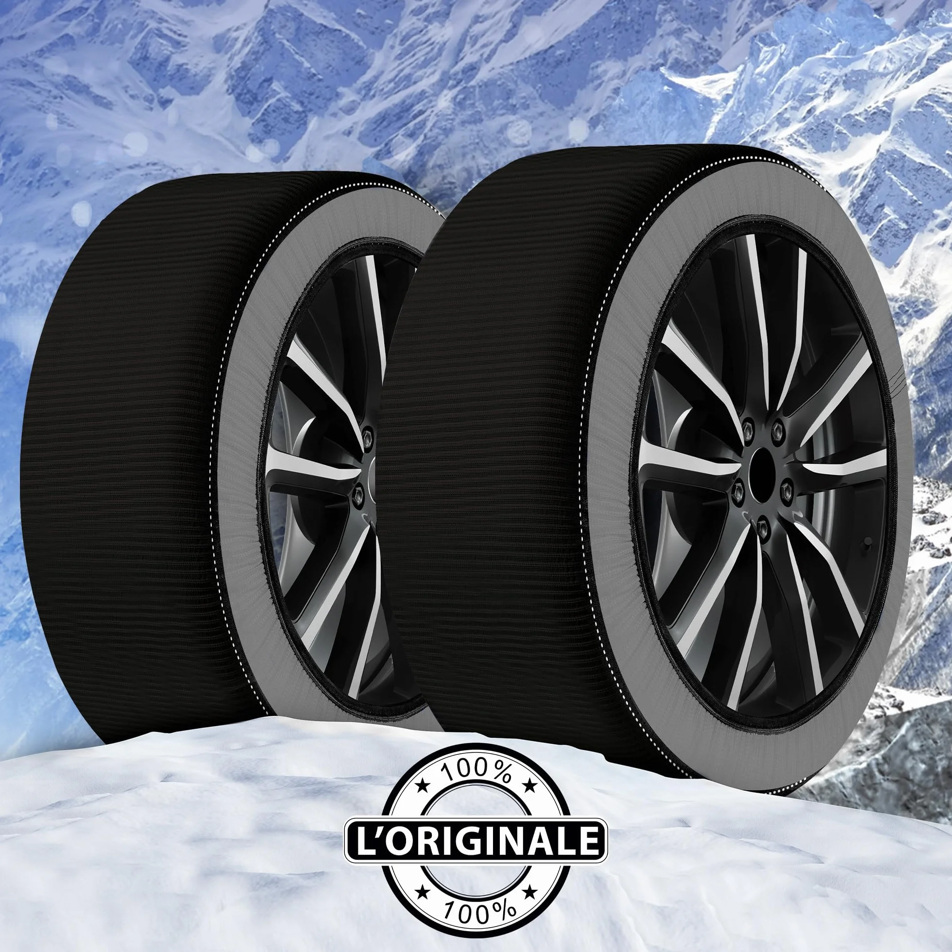 CALZE DA NEVE OMOLOGATE AUTO TAGLIA L EASY GO PNEUMATICI 215/55R17
