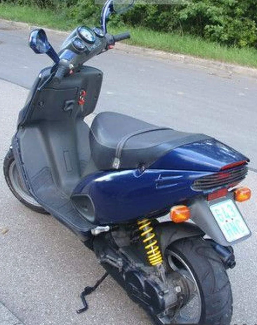 Camamoto rialzo ammortizzatore scooter orizzontale verticale 2 regolazioni blu anodizzato