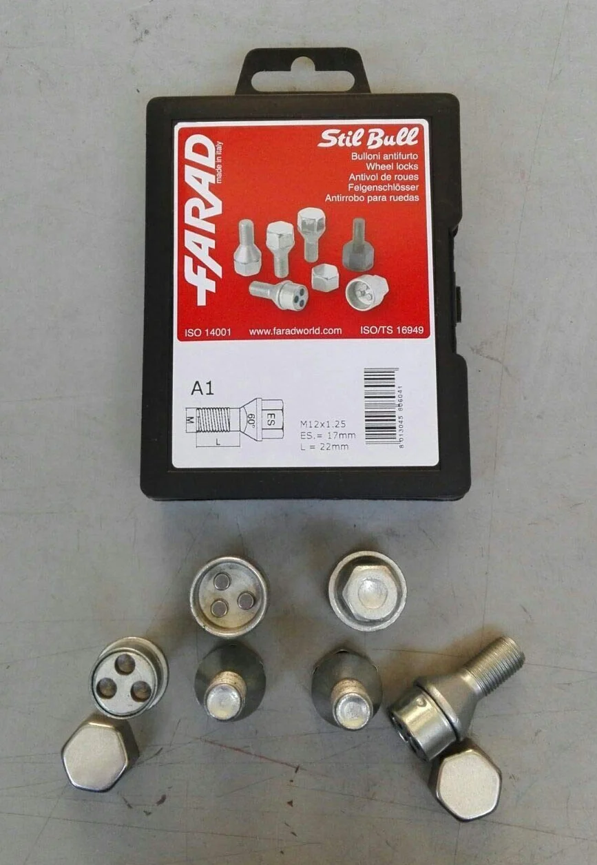 Farad Bulloni Antifurto per Auto Ruote in Lega Originali A1 A2 A3 A4 A5 A6 A7 A8