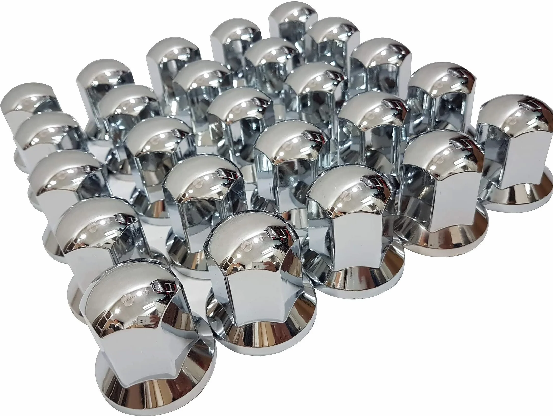 Tappi per dadi in plastica cromata 32 mm do ruote camion