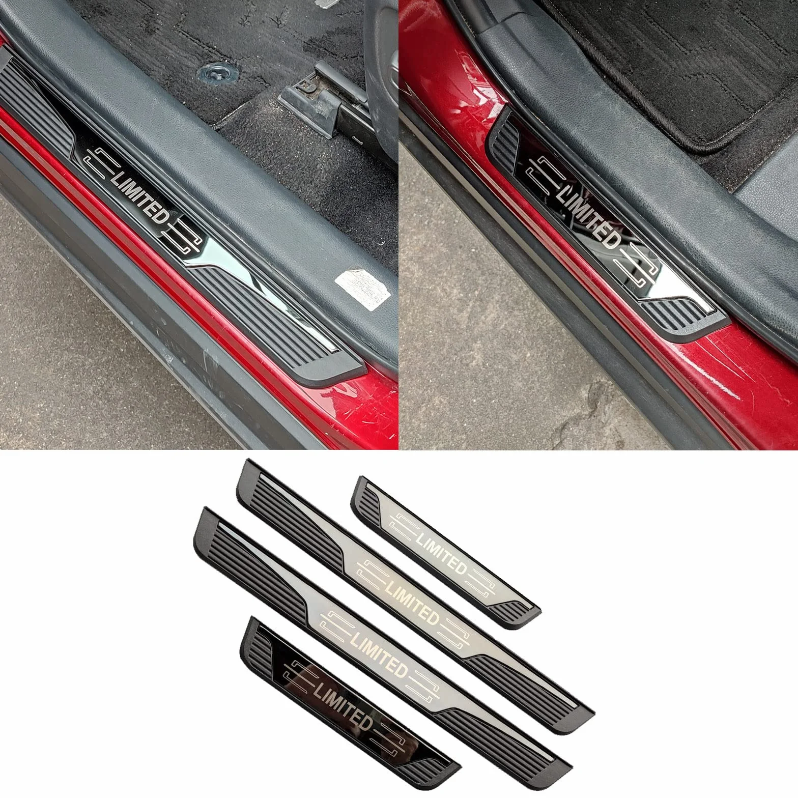 Protezione battitacco per Ford Puma in acciaio con protezione portiera in plastica, protezione ingresso portiera auto Accessori 2019 2020 2021 2022 2023 2024