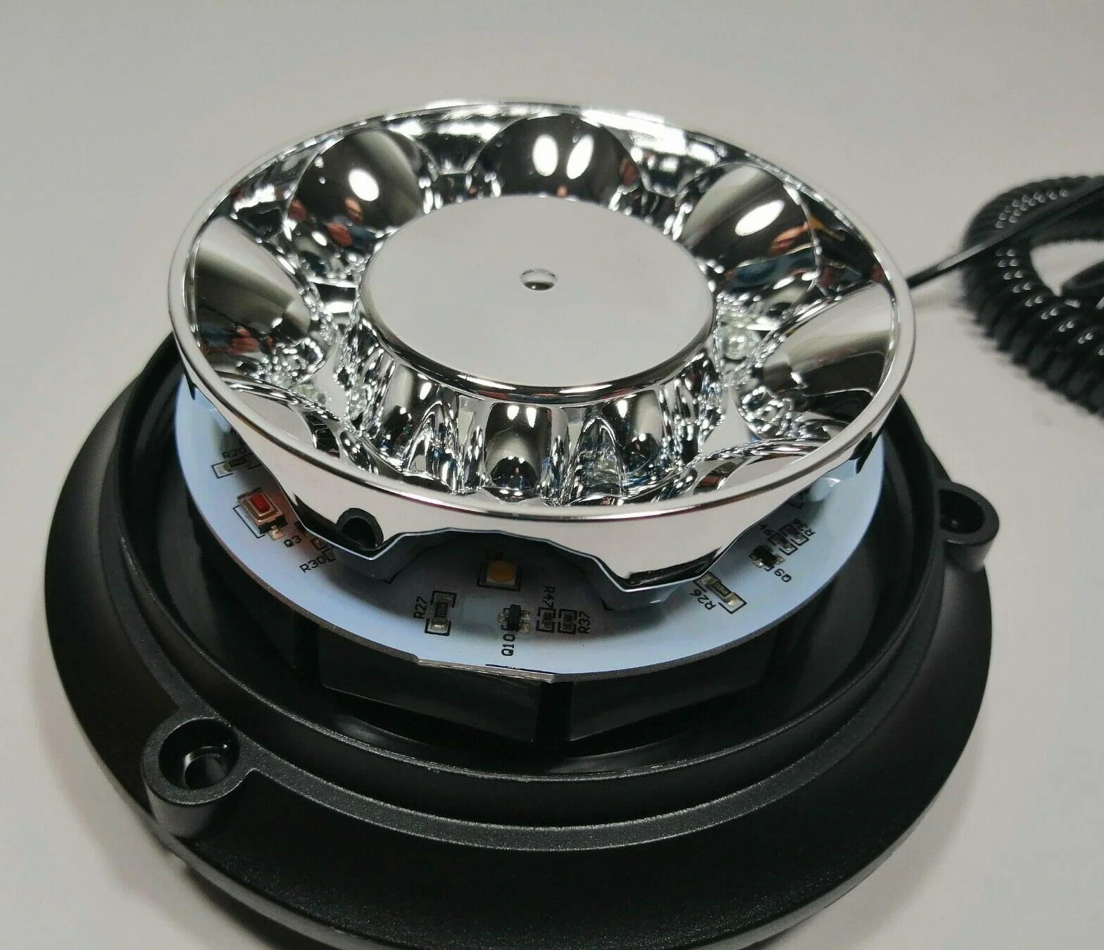 J/J Lampeggiante 8 LED Arancione Basso Girofaro 12v 24v Omologato 4 Modi