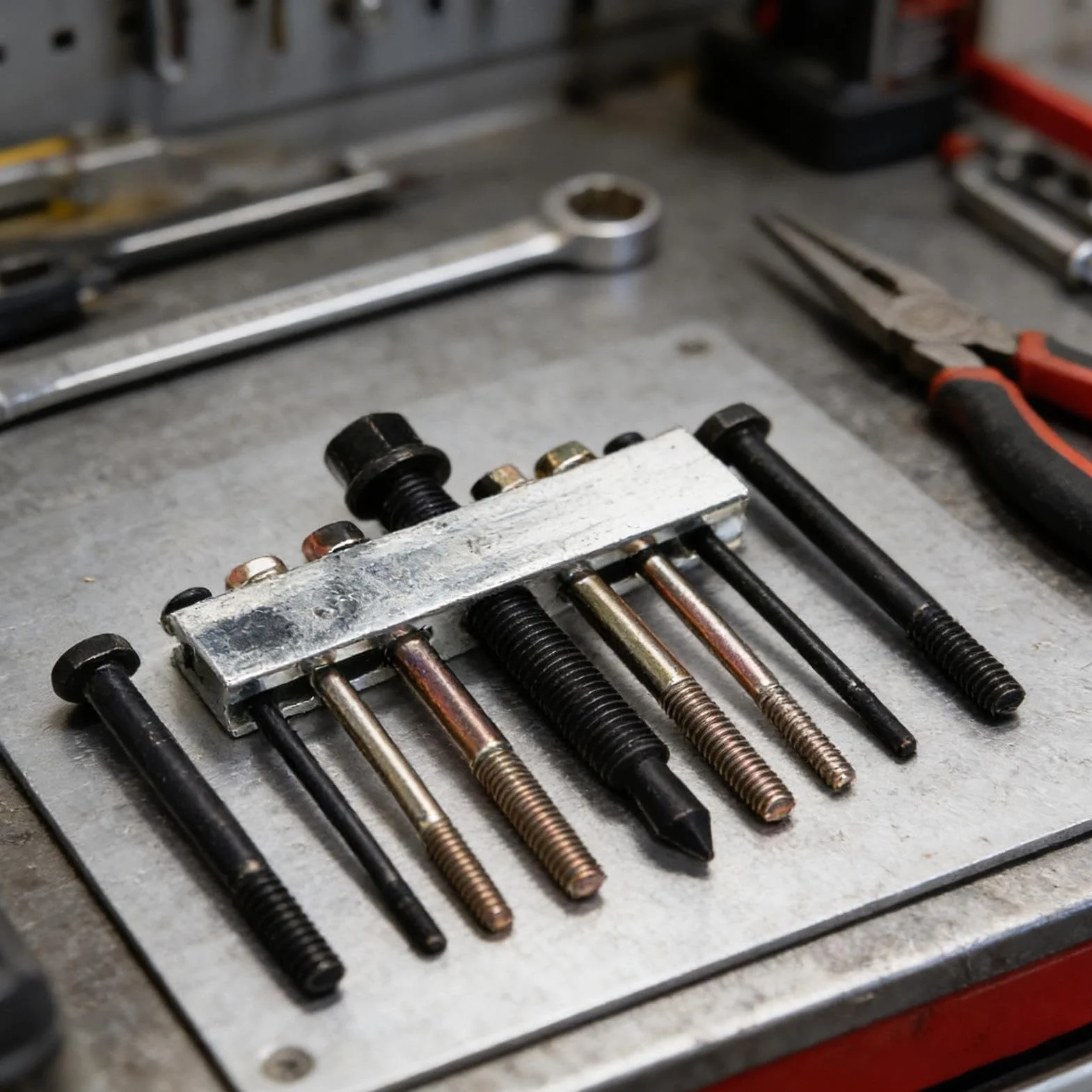 Attrezzo per Sfilare Pulegge Regolabile Resistente Kit Sterzo Freni Autocarro SUV Berlina