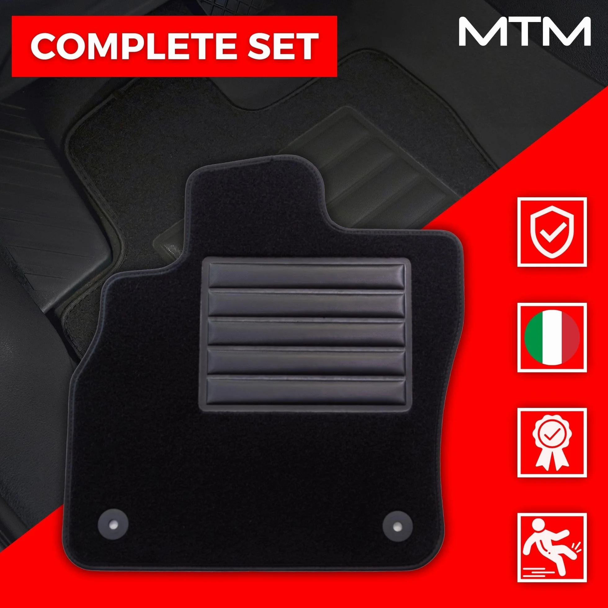MTM SP-4282 Tappetini su Misura in Velluto per Peugeot 208 / 2008 I 04.2013-12.2019