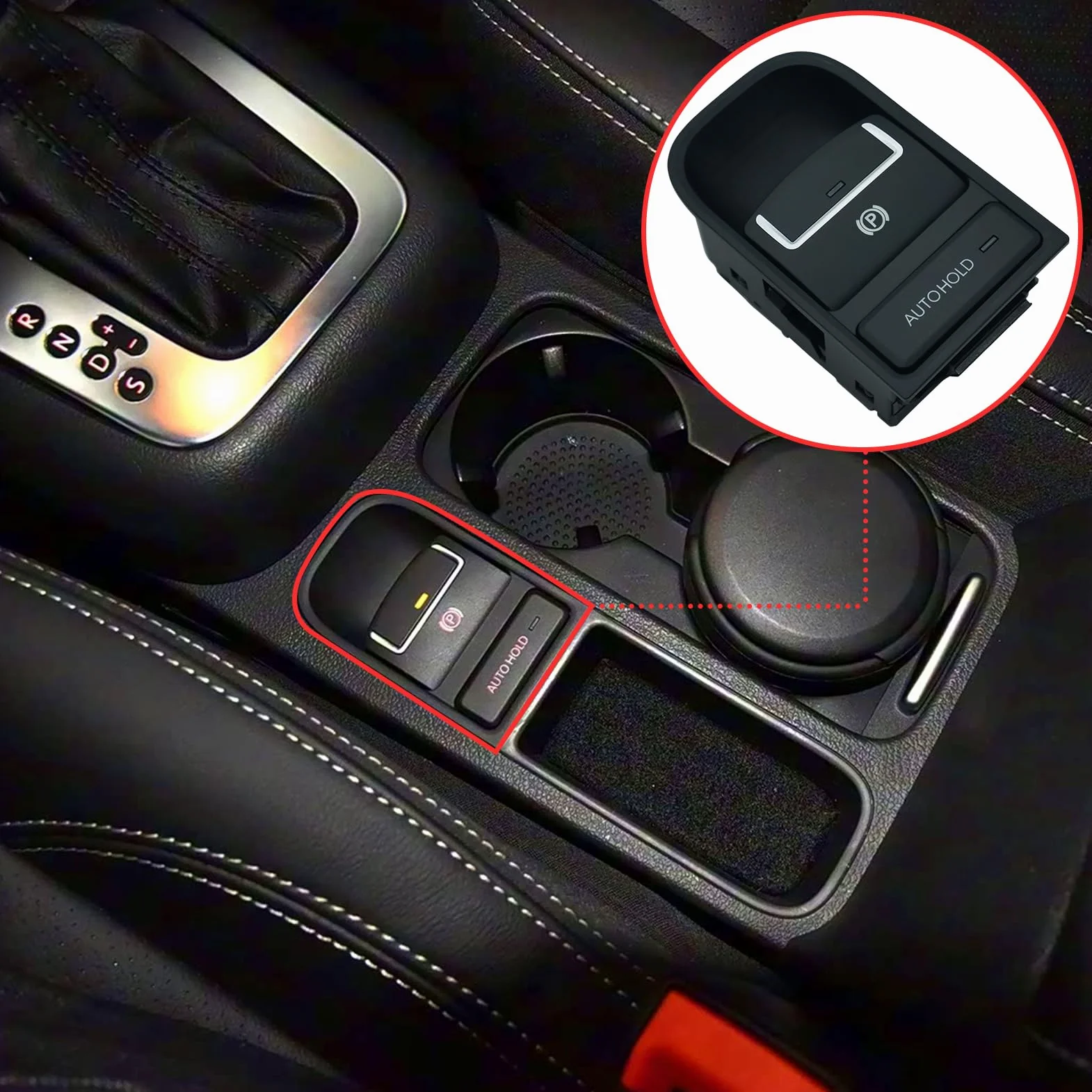 EPB Freno Mano Elettrico Per Sharan Tiguan Alhambra Interruttore Freno Pulsante Freno Di Stazionamento 5N0927225A 5N0927225 16 Pin