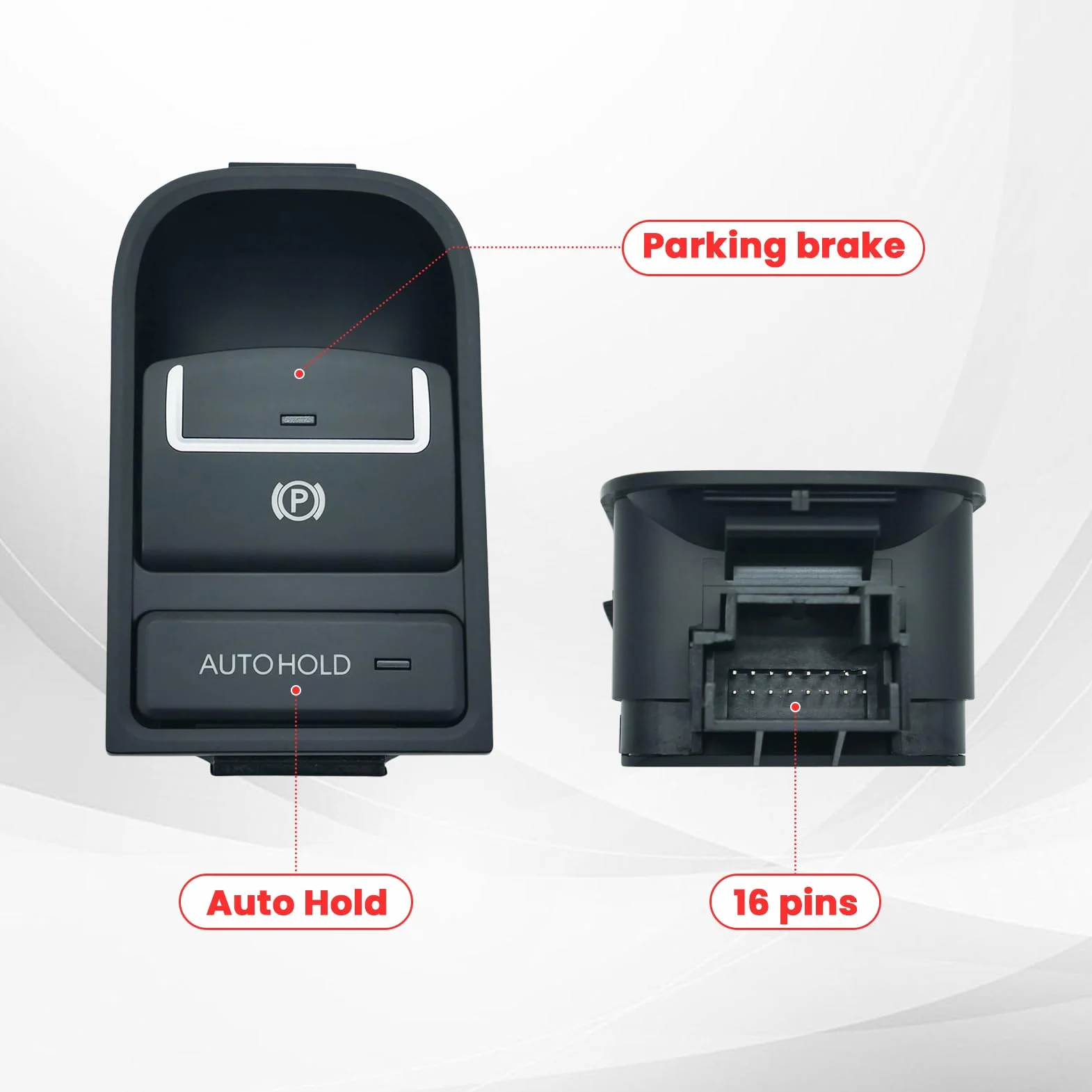 EPB Freno Mano Elettrico Per Sharan Tiguan Alhambra Interruttore Freno Pulsante Freno Di Stazionamento 5N0927225A 5N0927225 16 Pin