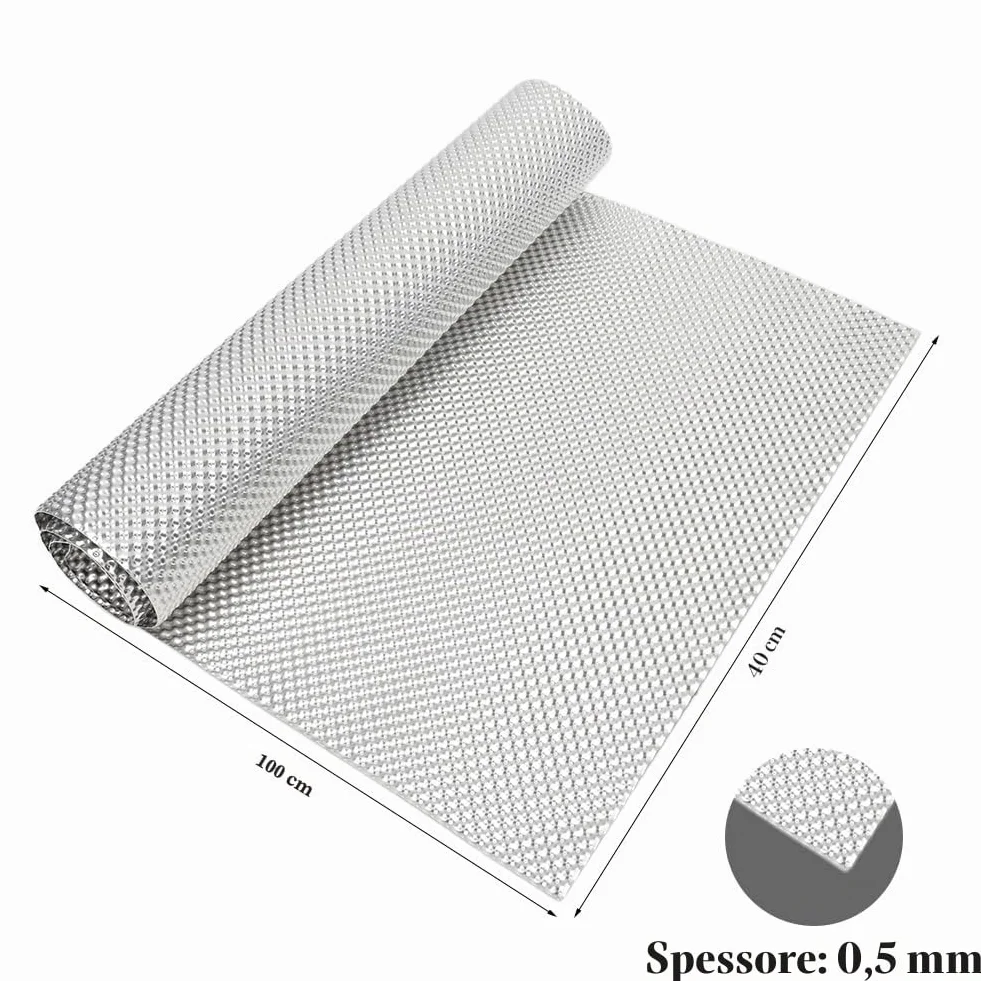 Piastra Termica Isolante in Alluminio, 100x40cm Lamiera di calore goffrata, Paratia Termica Auto per Alte Temperature, Paracalore Termo Isolante per Tubo Scarico Auto Moto