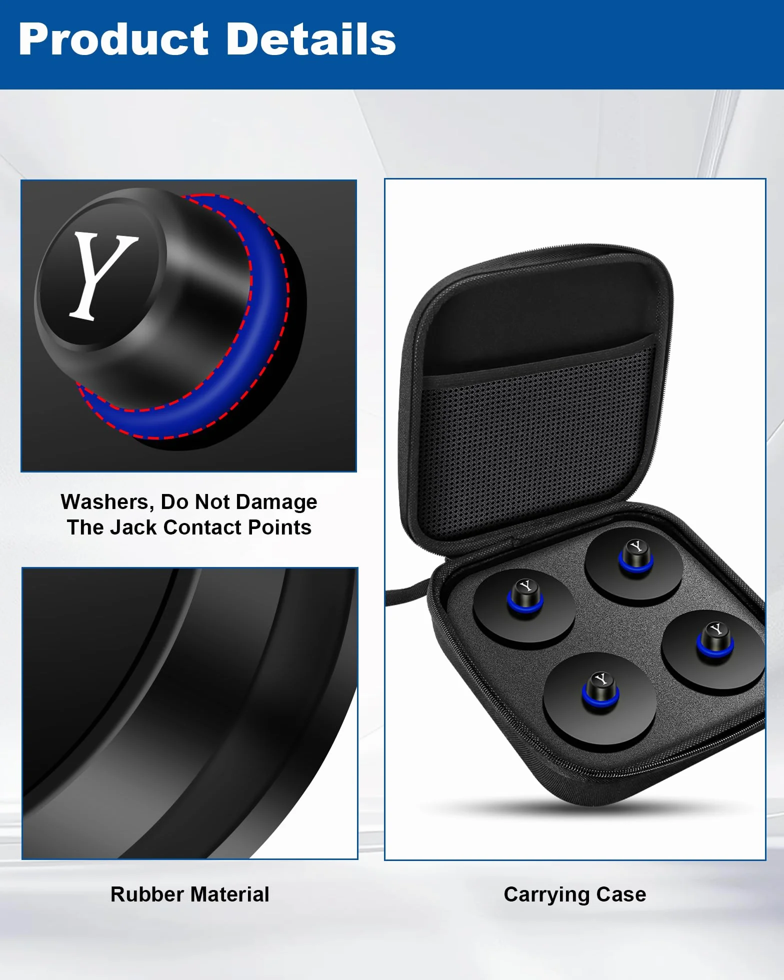 RUIZHI 4PC Jack Pad Gomma per Cric Tesla Model Y Berlin 20mm Tampone in Gomma Protezione Batterie Telaio