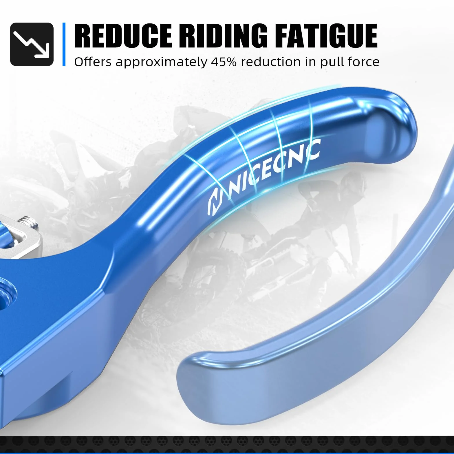 NICECNC Leva Frizione Corta Compatibile con SE 125 R 2018-2025, SE 250 R Factory 2015-2025, SE 300 R 2015-2025, Blu
