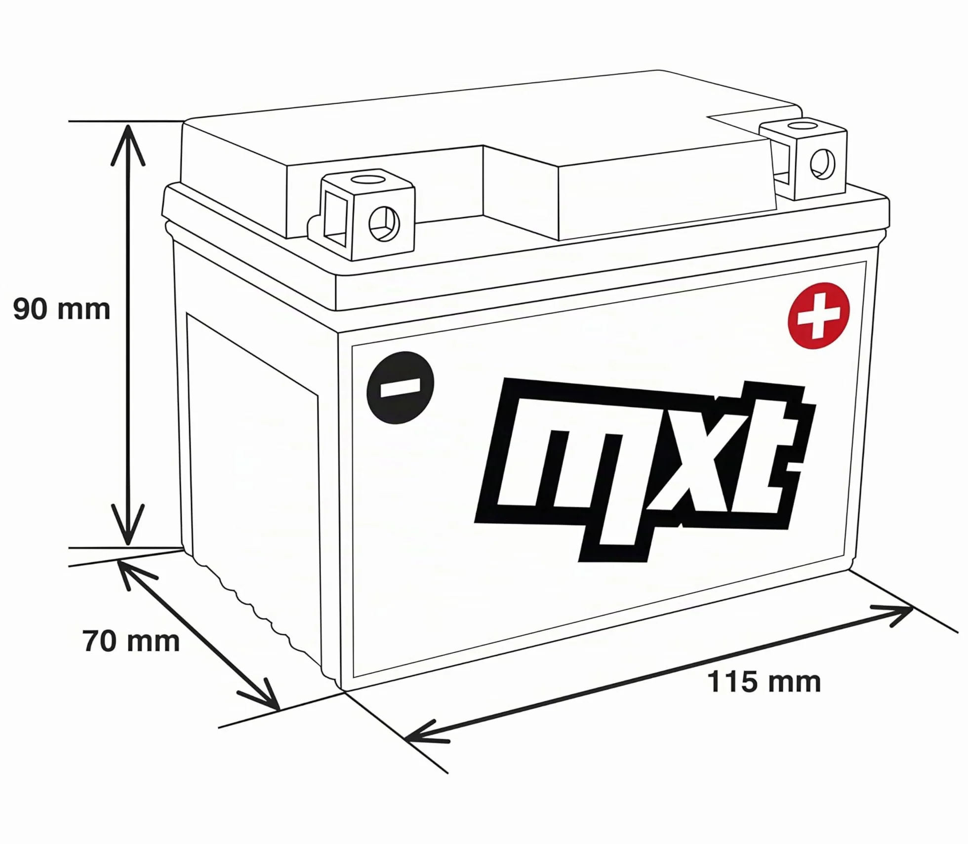 Maxtuned Batteria 12V 5Ah SLA4L-BS YTX5L-BS YB4L-B YTX4-BS Esente da Manutenzione Sigillata
