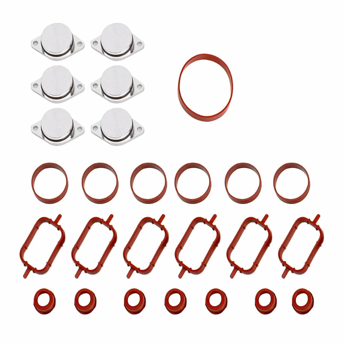 CGEAMDY Kit Rimozione Flap Aspirazione Guarnizioni Collettore per Swirl Flap Blanks Bungs Auto